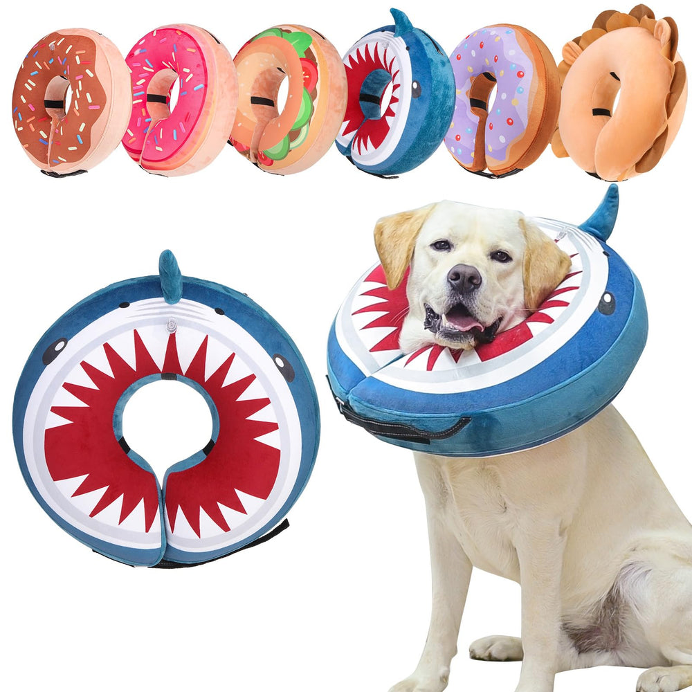 BEAUTYZOO collar inflable en forma de rosquilla de tamaño L, comodidad para comer.