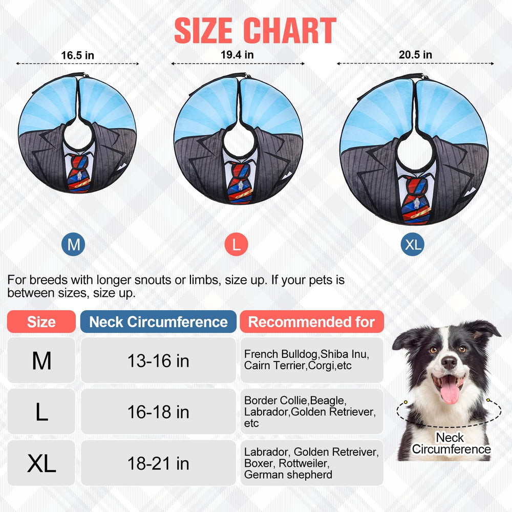 Collar de recuperación inflable BEAUTYZOO para perros, facilita moverse sin bloquear la visión.