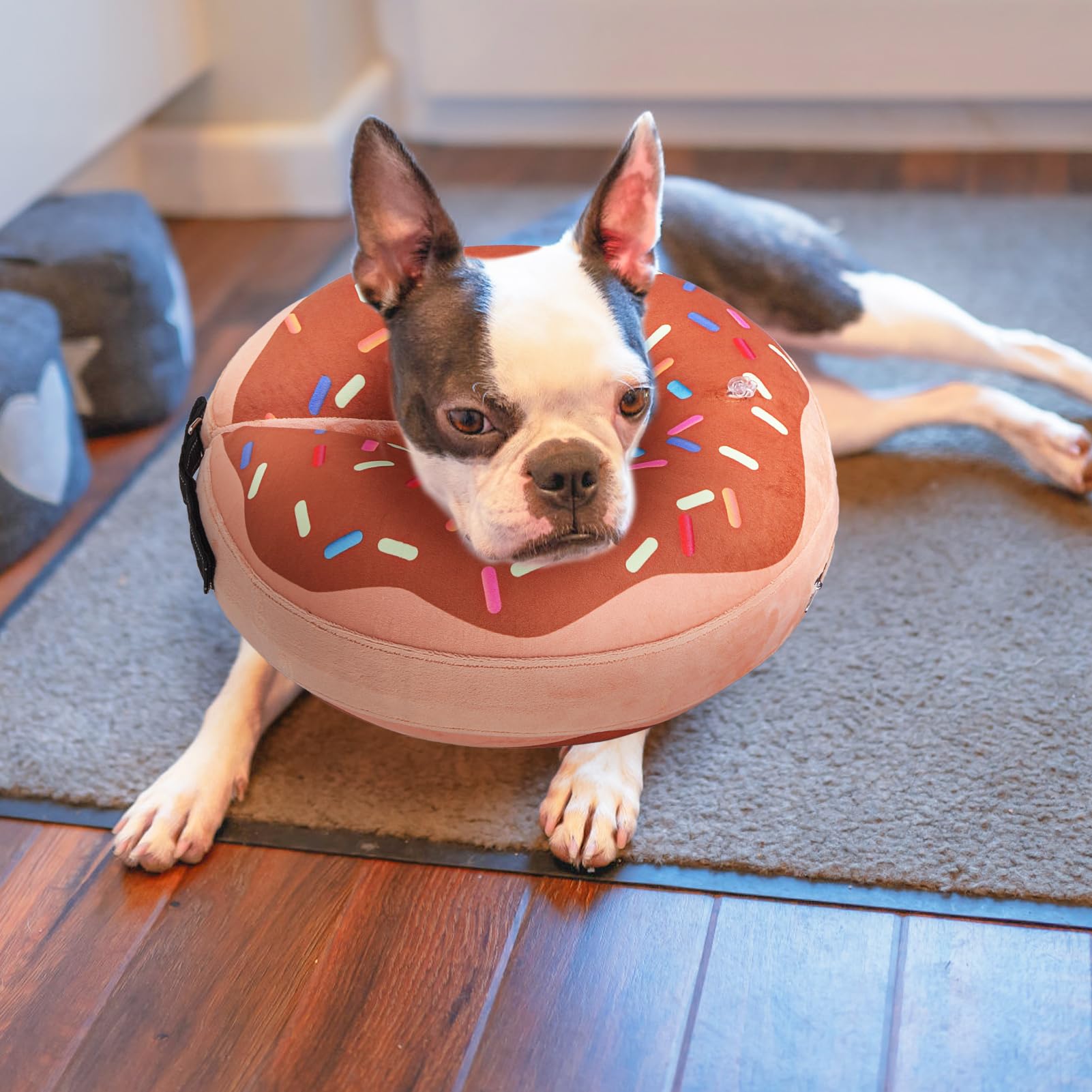 BEAUTYZOO collar rosquilla inflable XL cierre ajustable para ajuste seguro.