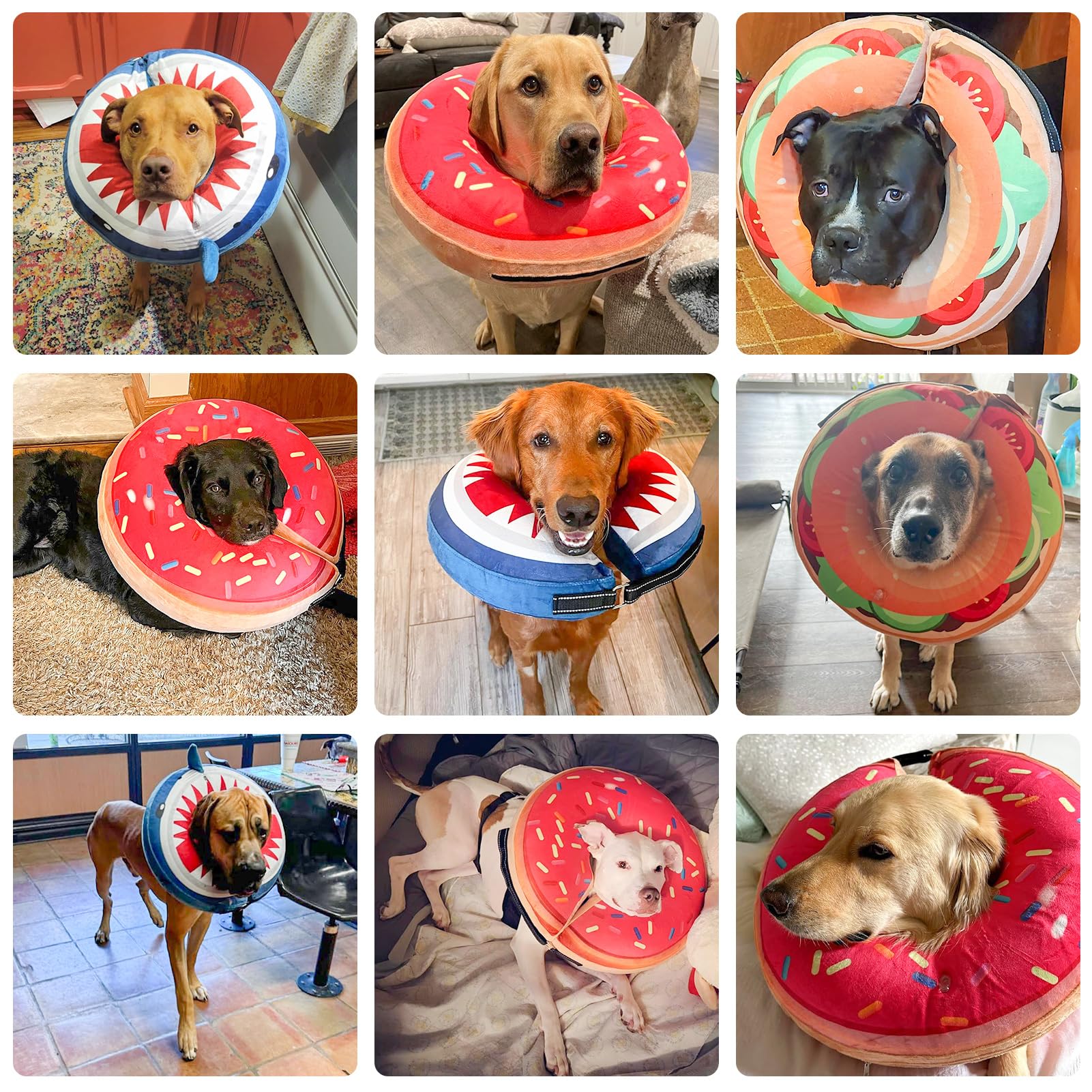 BEAUTYZOO collar rosquilla inflable XL detalle costuras para mayor durabilidad.