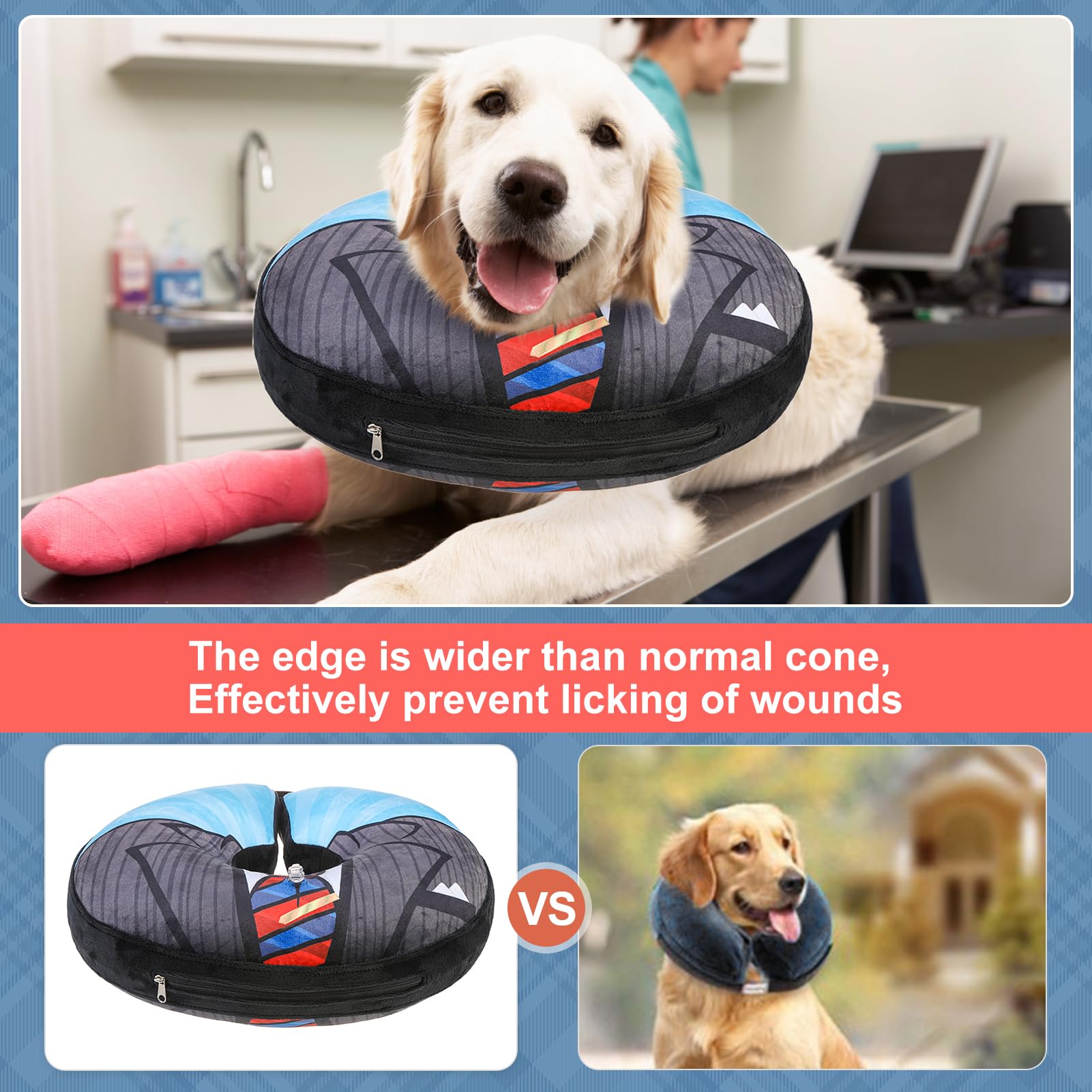 BEAUTYZOO collar dona inflable permite comer y beber con facilidad.