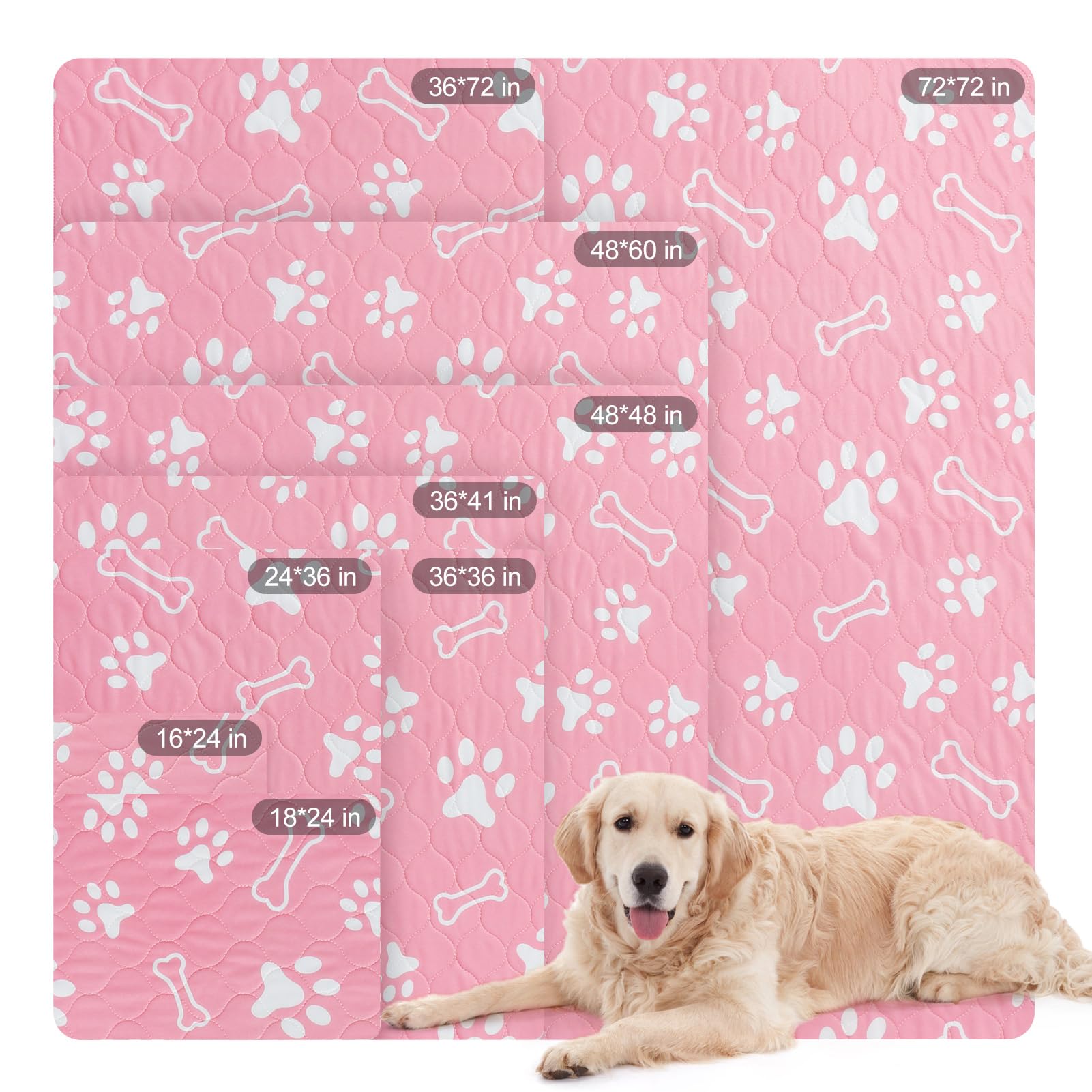 BEAUTYZOO pad-perros-lavable-durable, limpieza fácil y absorción constante.
