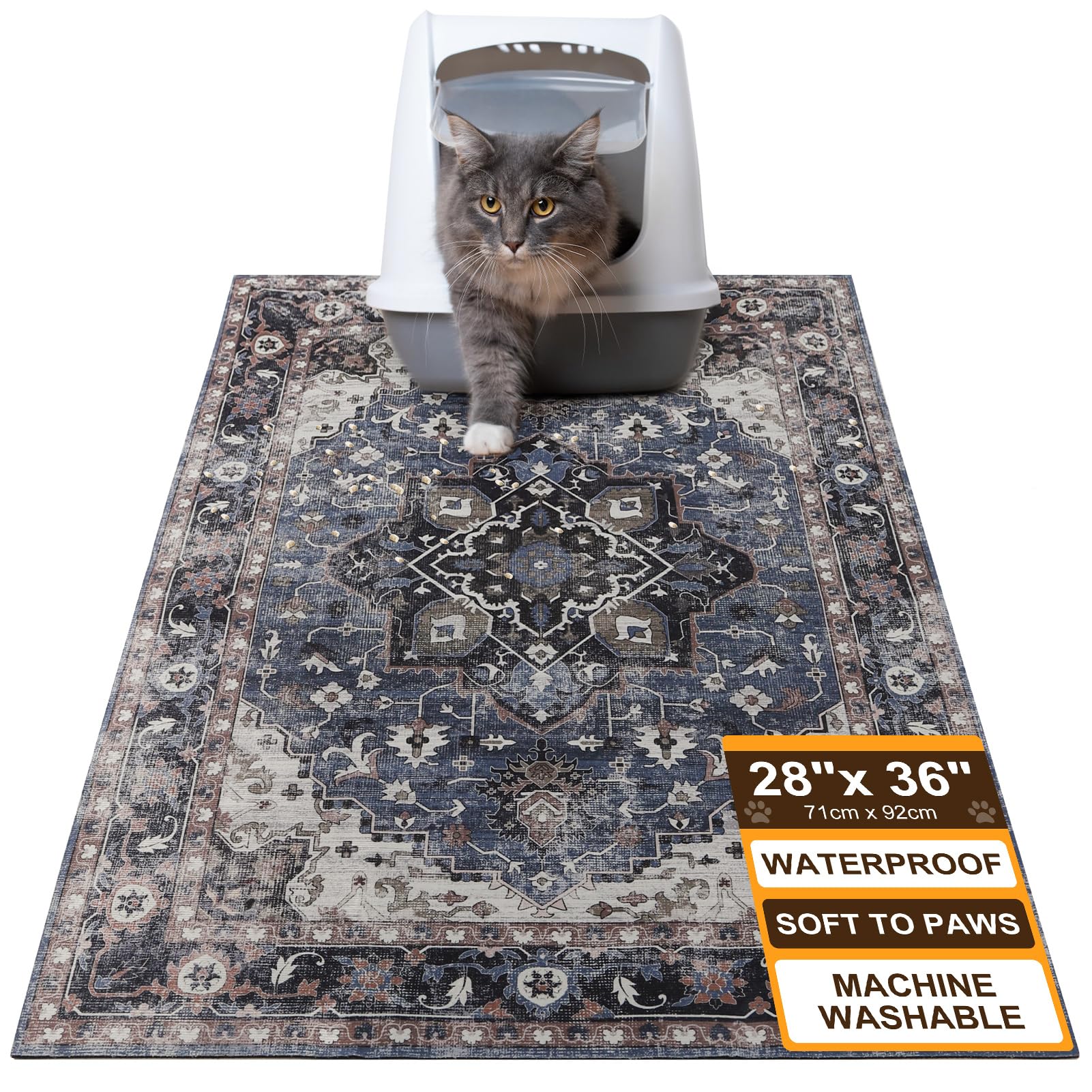 Tapete BEAUTYZOO para arena de gatos, evita el seguimiento y facilita la limpieza del suelo.