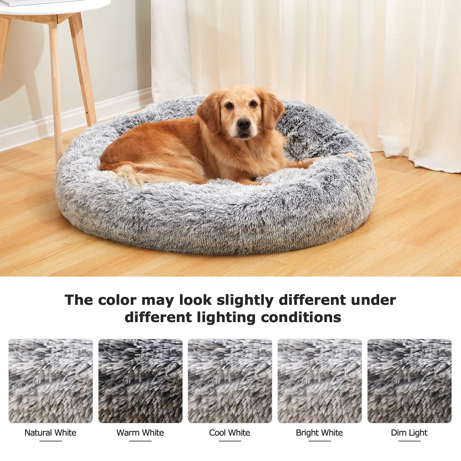 Bedfolks cama donut grande, relajación: crea un ambiente de calma para tu perro