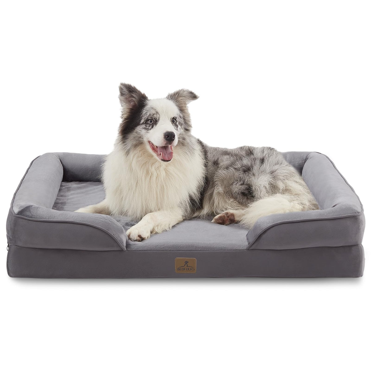 Bedfolks cama ortopédica para perros con espuma panales para soporte sostenido