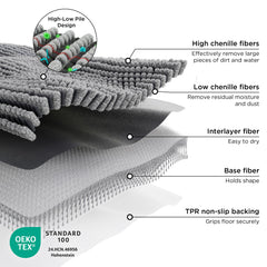 Bedsure absorción de 1600gsm para pisos secos y limpios.