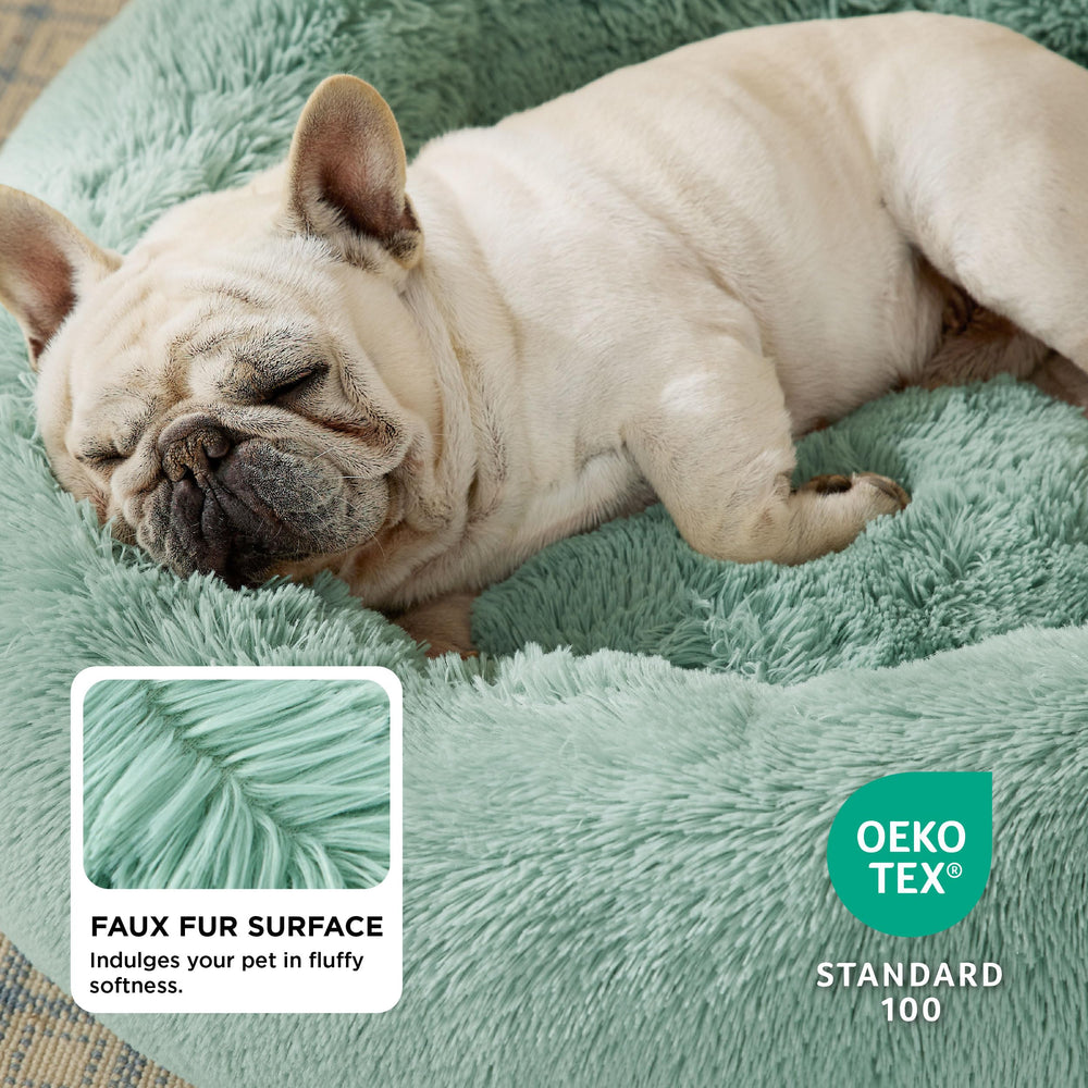 Bedsure base antideslizante para cama redonda de perros.