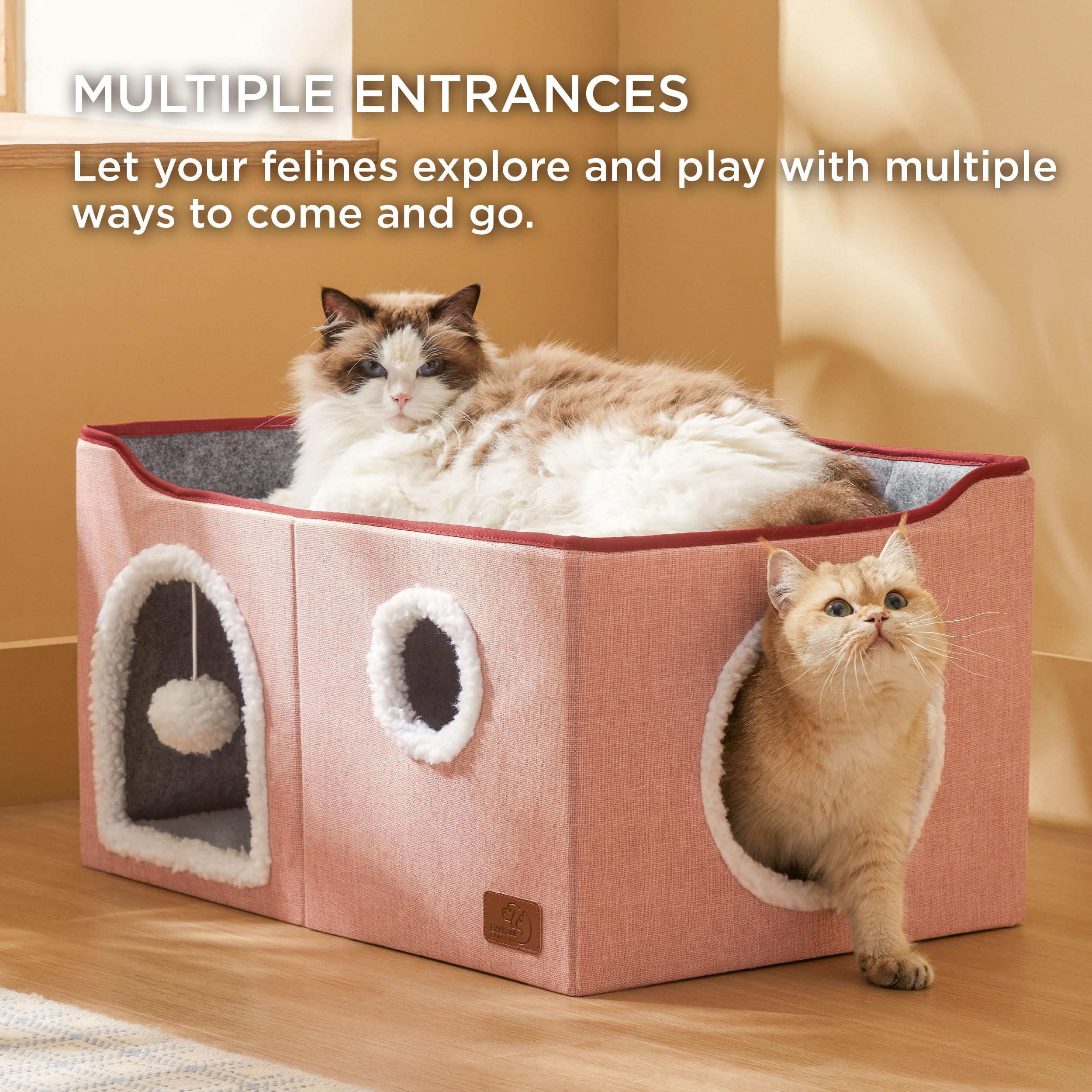 Bedsure bola esponjosa colgante para gato, entretenimiento interactivo