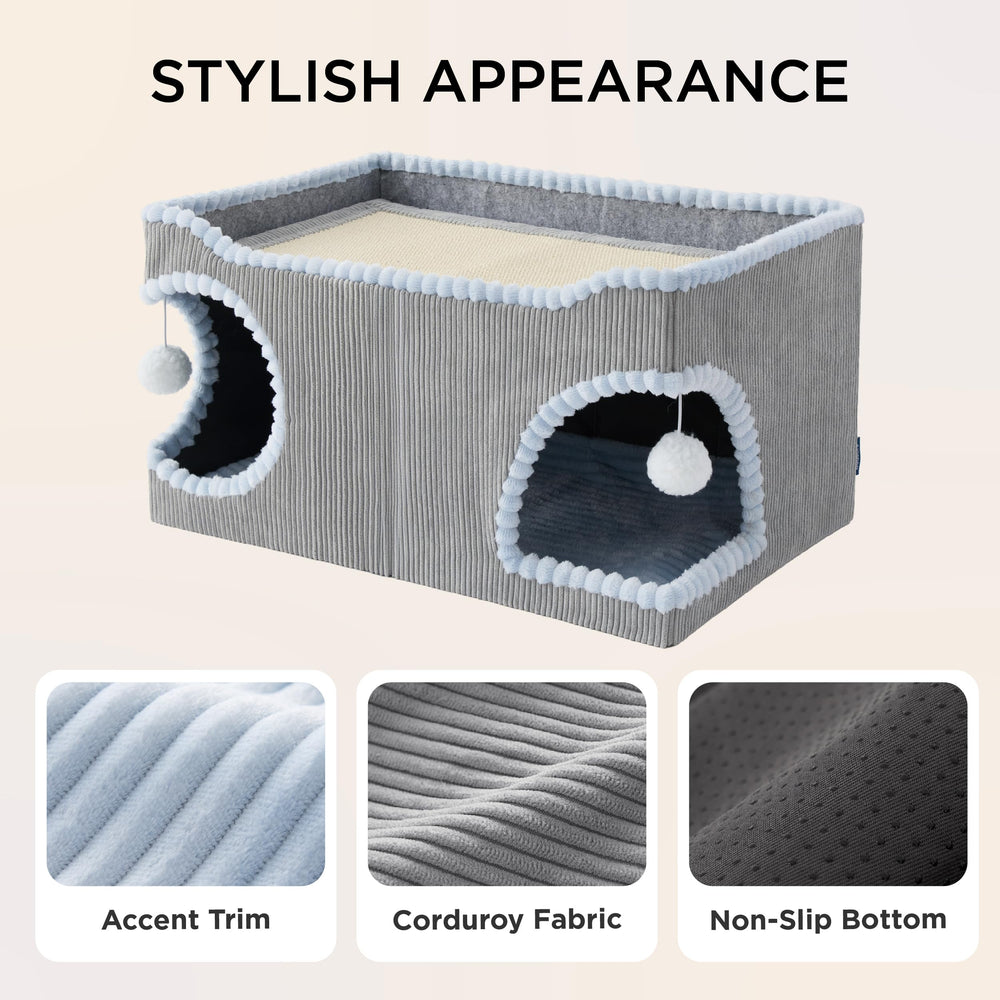 Bedsure cama para gatos grande, cojín removible y lavable para limpieza fácil.
