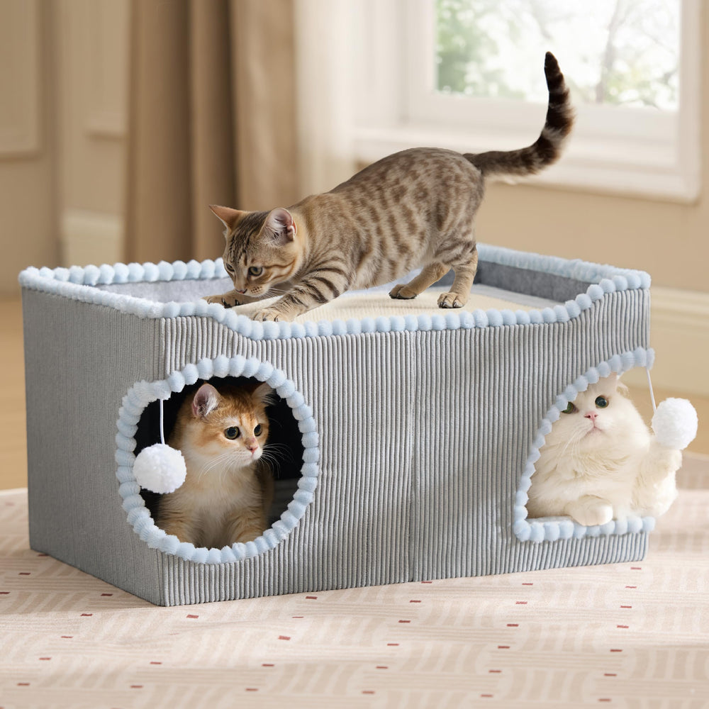 Bedsure cama para gatos grande, diseño plegable para uso cómodo.
