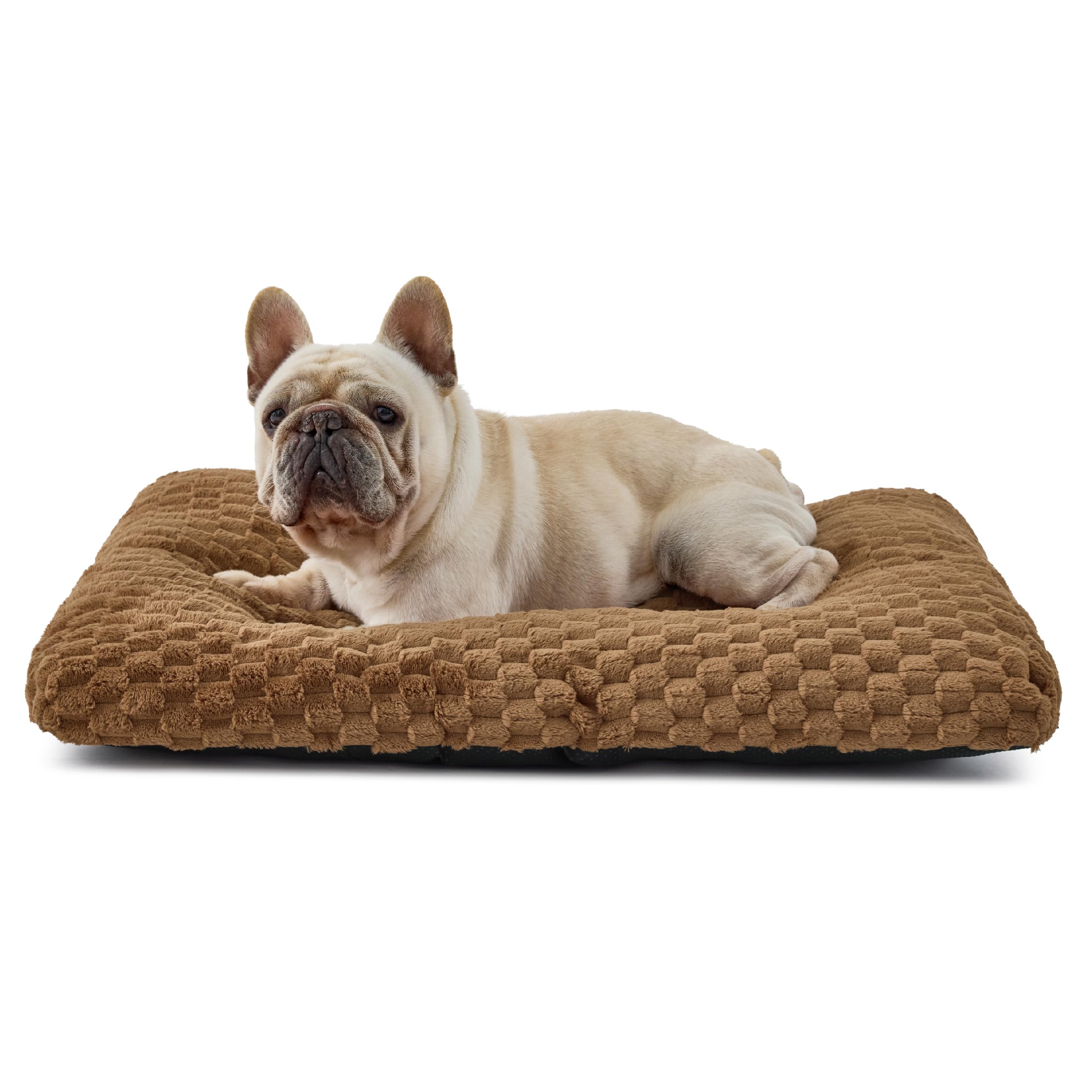 Bedsure cama perro lavable mediana camel brown, ideal para jaula o piso