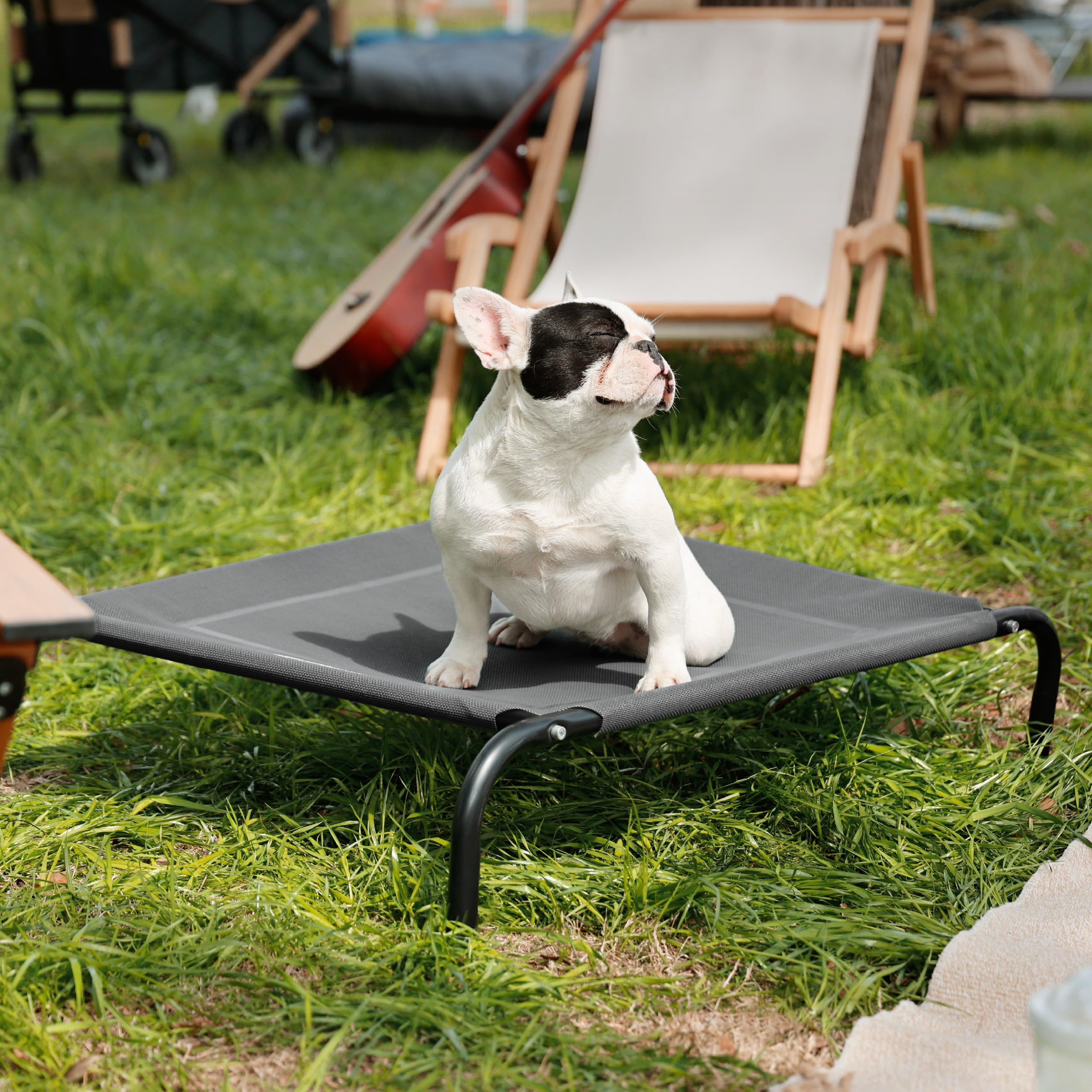 Bedsure cama para perro limpieza fácil gris, malla lavable para un cuidado sencillo.