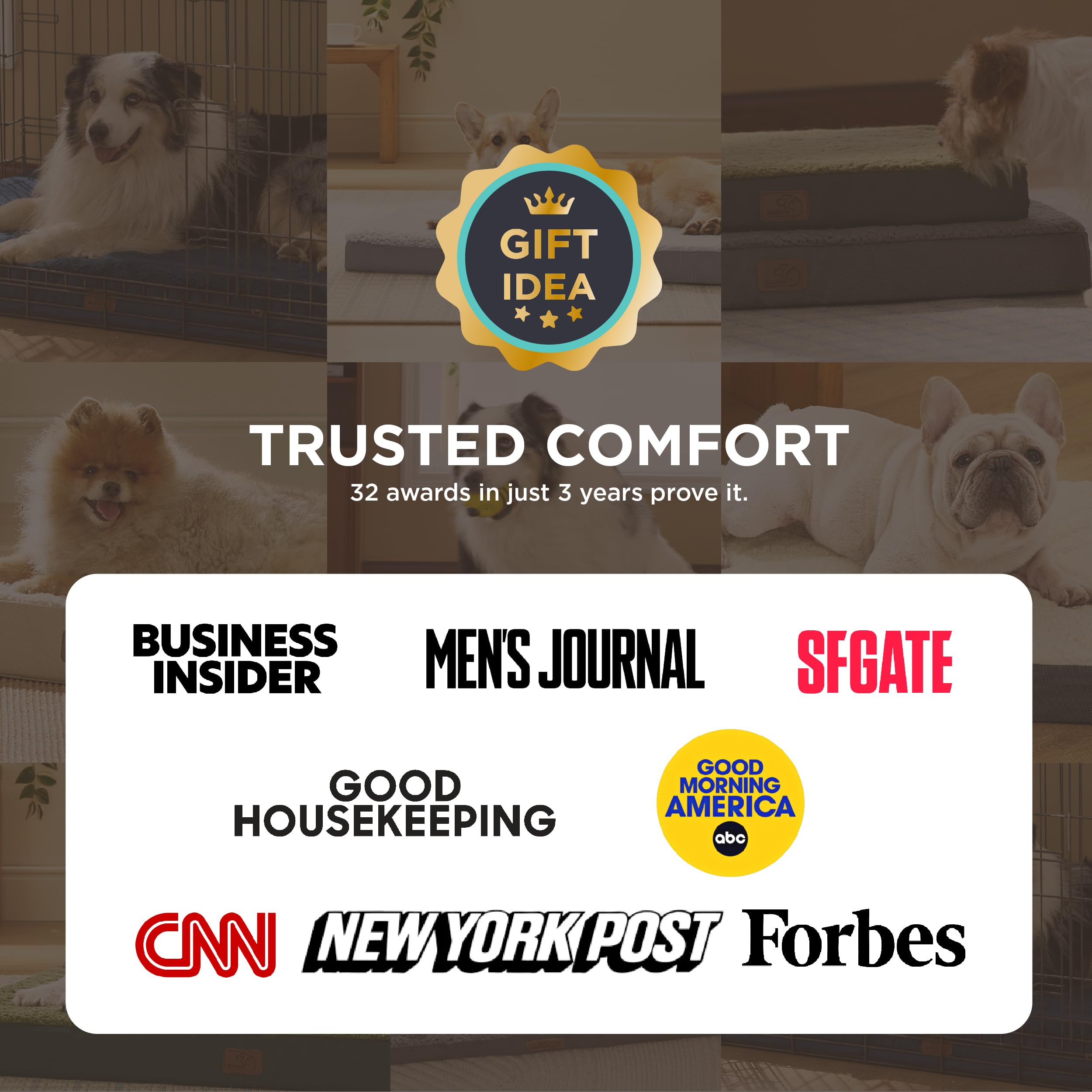 Bedsure cama para perro mediana, funda desmontable y lavable para limpieza rápida