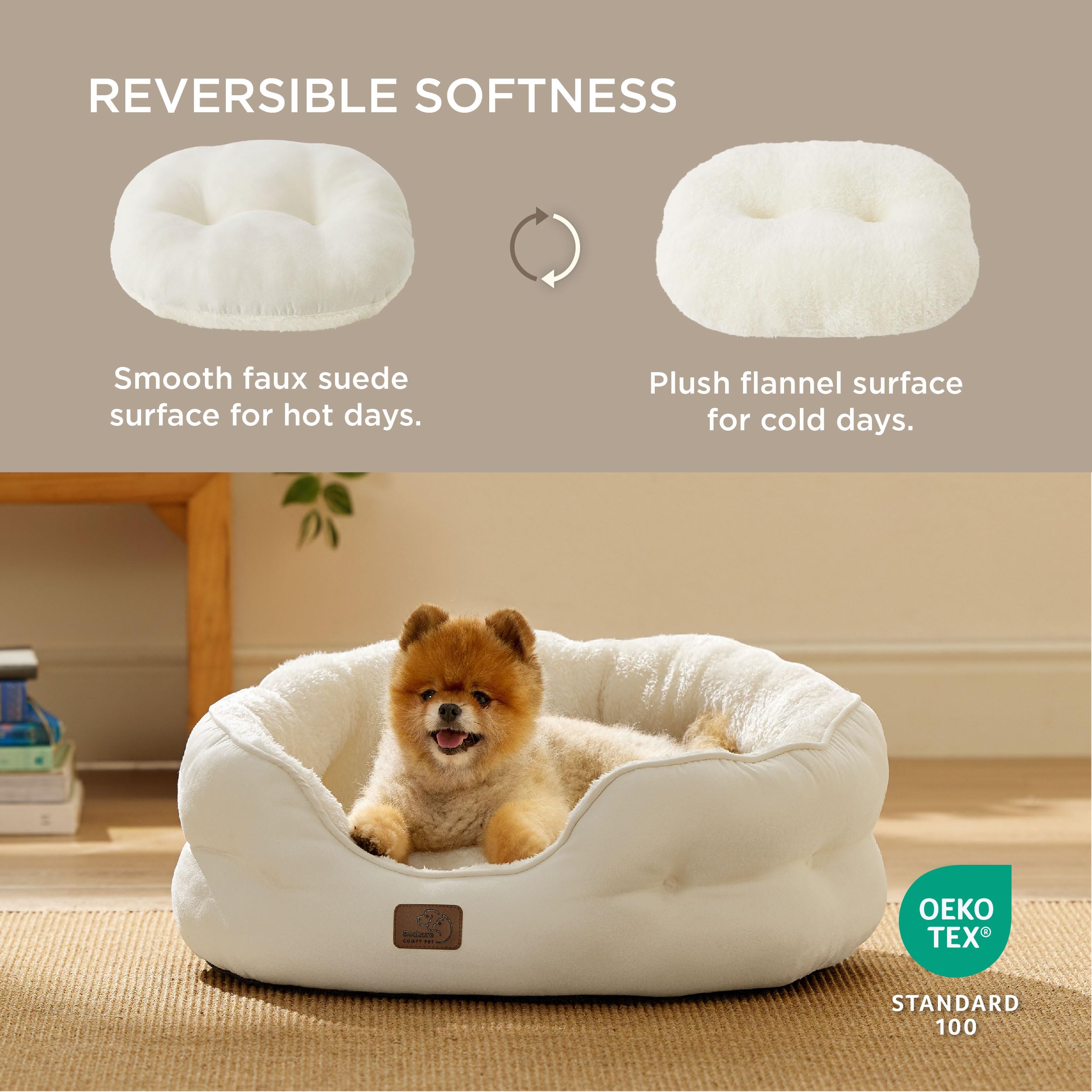 Bedsure cama para mascota con fondo antideslizante estable