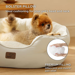 Bedsure cama para perro pequeño con refuerzo redondo que abraza el cuerpo