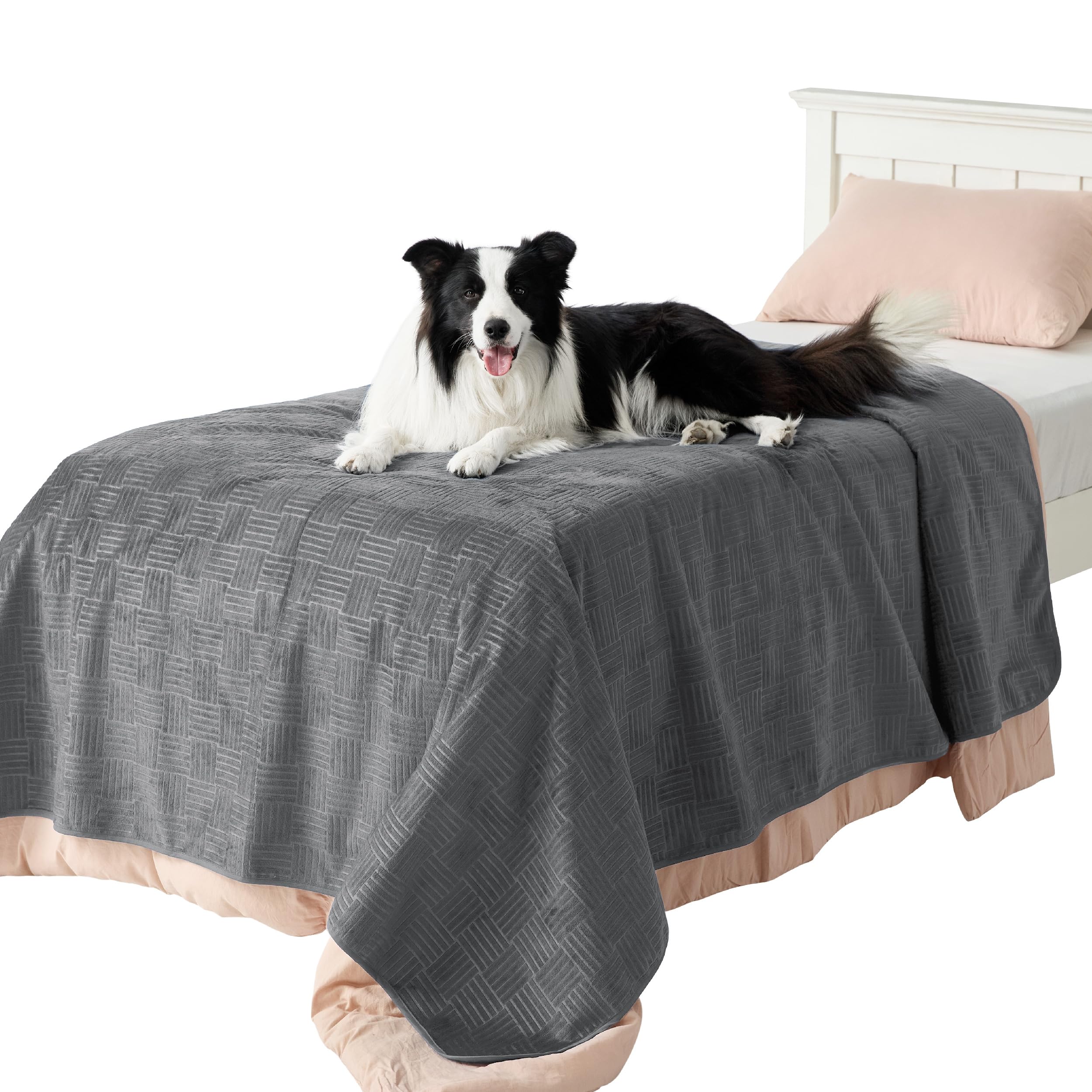 Cobertura resistente a derrames para sillón y cama Bedsure, mantenimiento sencillo en gris ceniza.