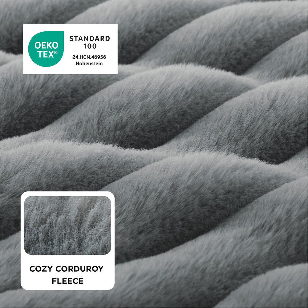 Bedsure ComfyFleece borde acolchado de tres lados para comodidad y seguridad