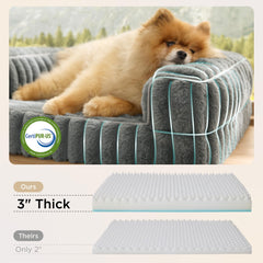 Bedsure ComfyFleece borde-triple-acolchado mayor seguridad para cabeza y cuello.