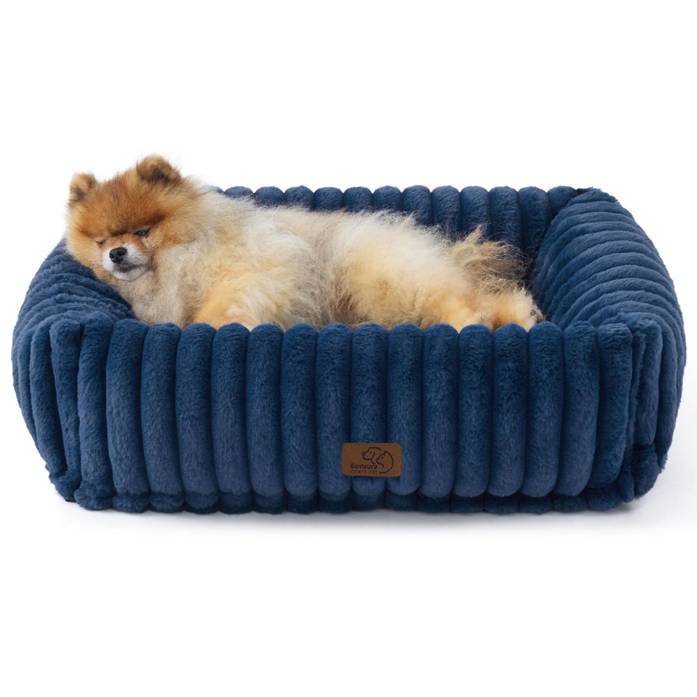 Bedsure ComfyFleece cama para perro grande, frente: soporte cómodo para la cabeza