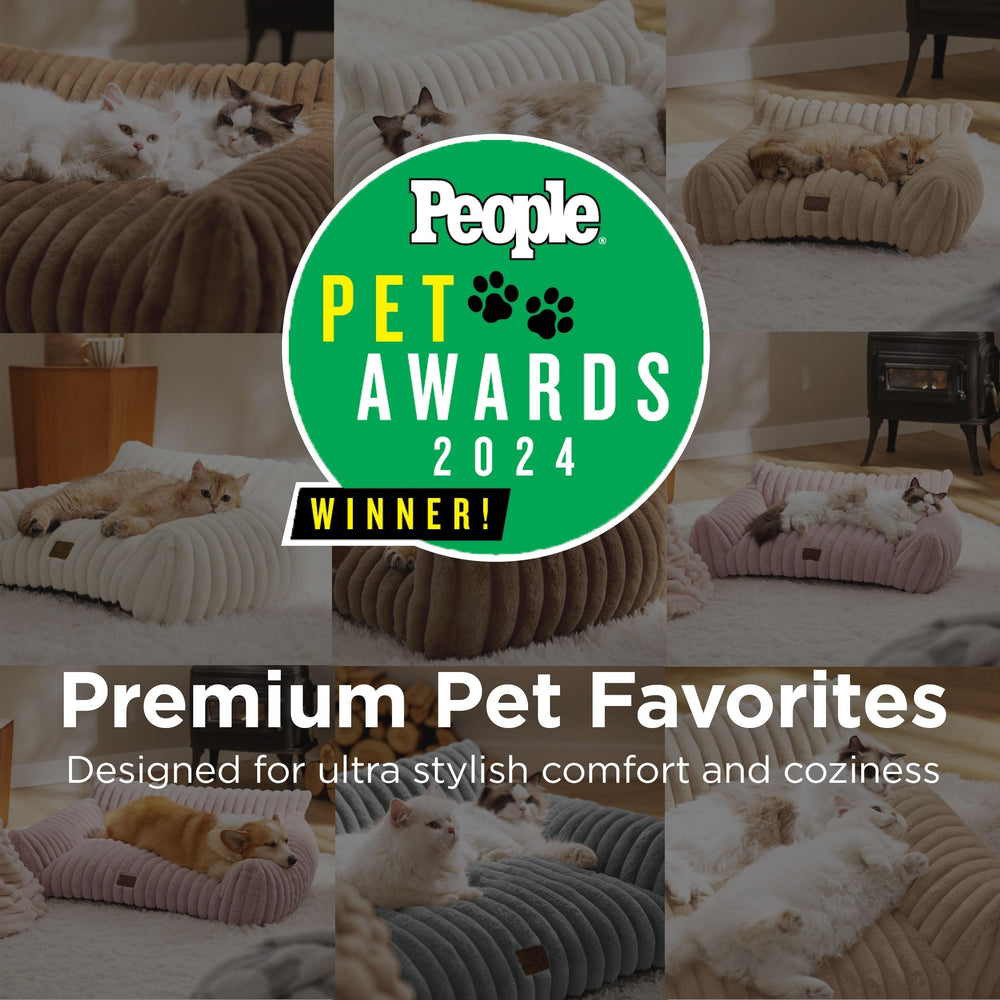 Bedsure ComfyFleece, cama para perros pequeños, borde alto para soporte de cuello.