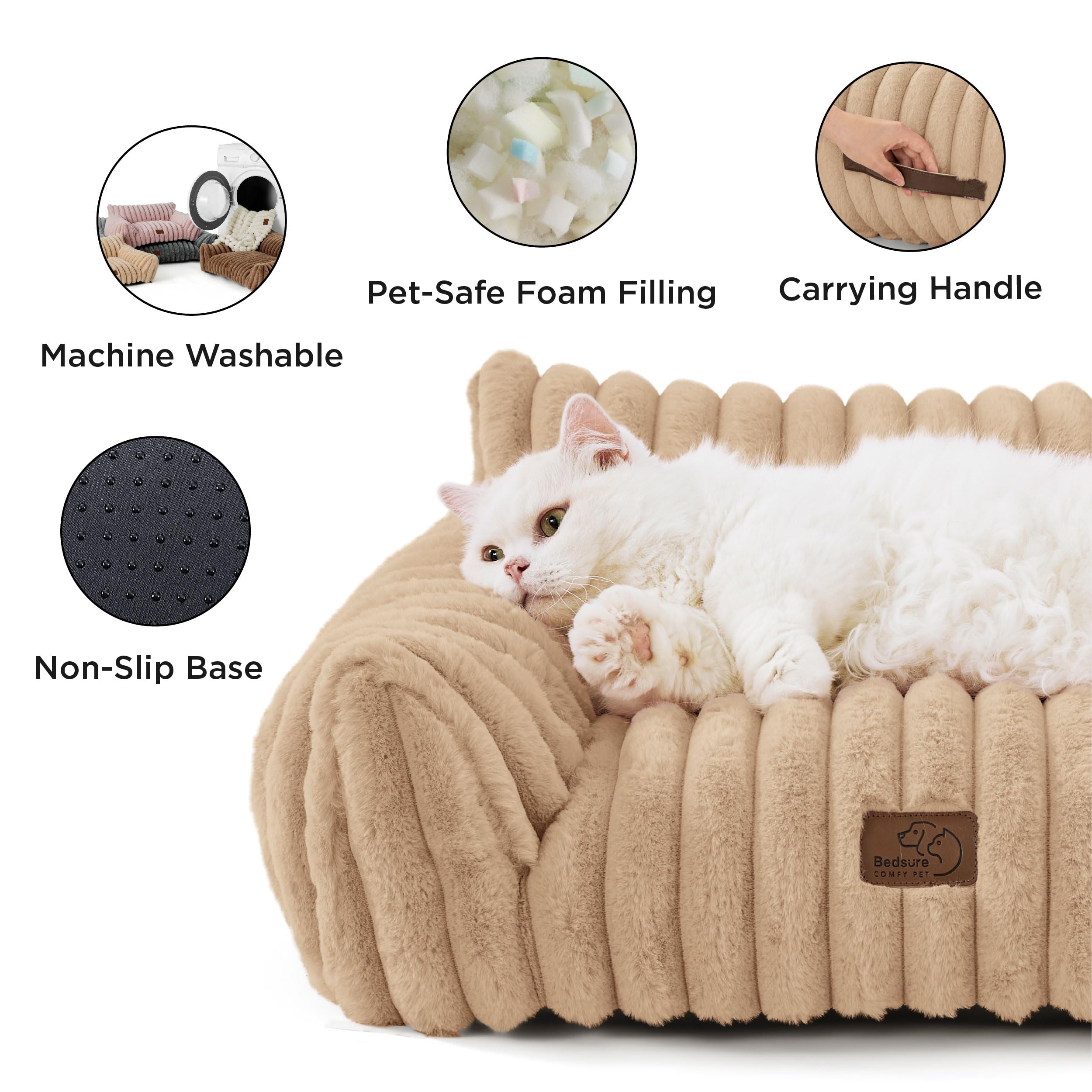 Bedsure ComfyFleece base antideslizante mantiene estable la cama.