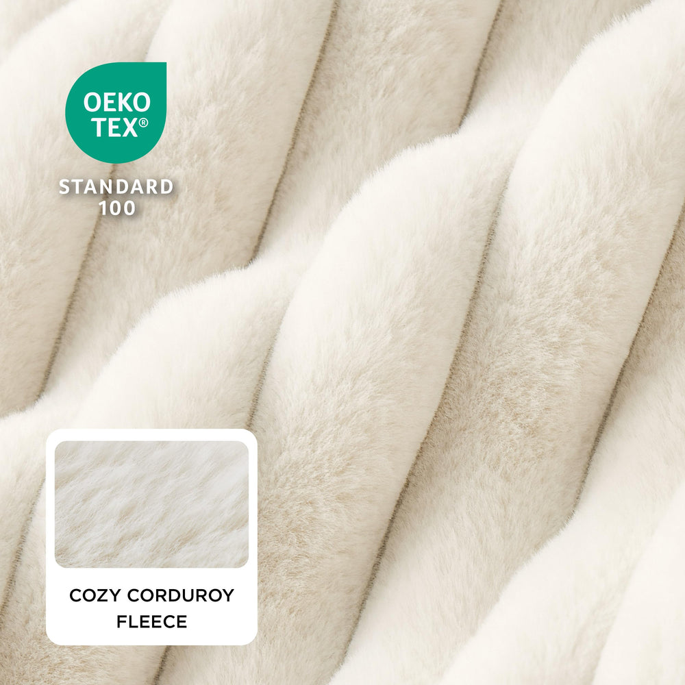 Bedsure ComfyFleece detalle de pelo sintético, sensación cálida para todas las estaciones