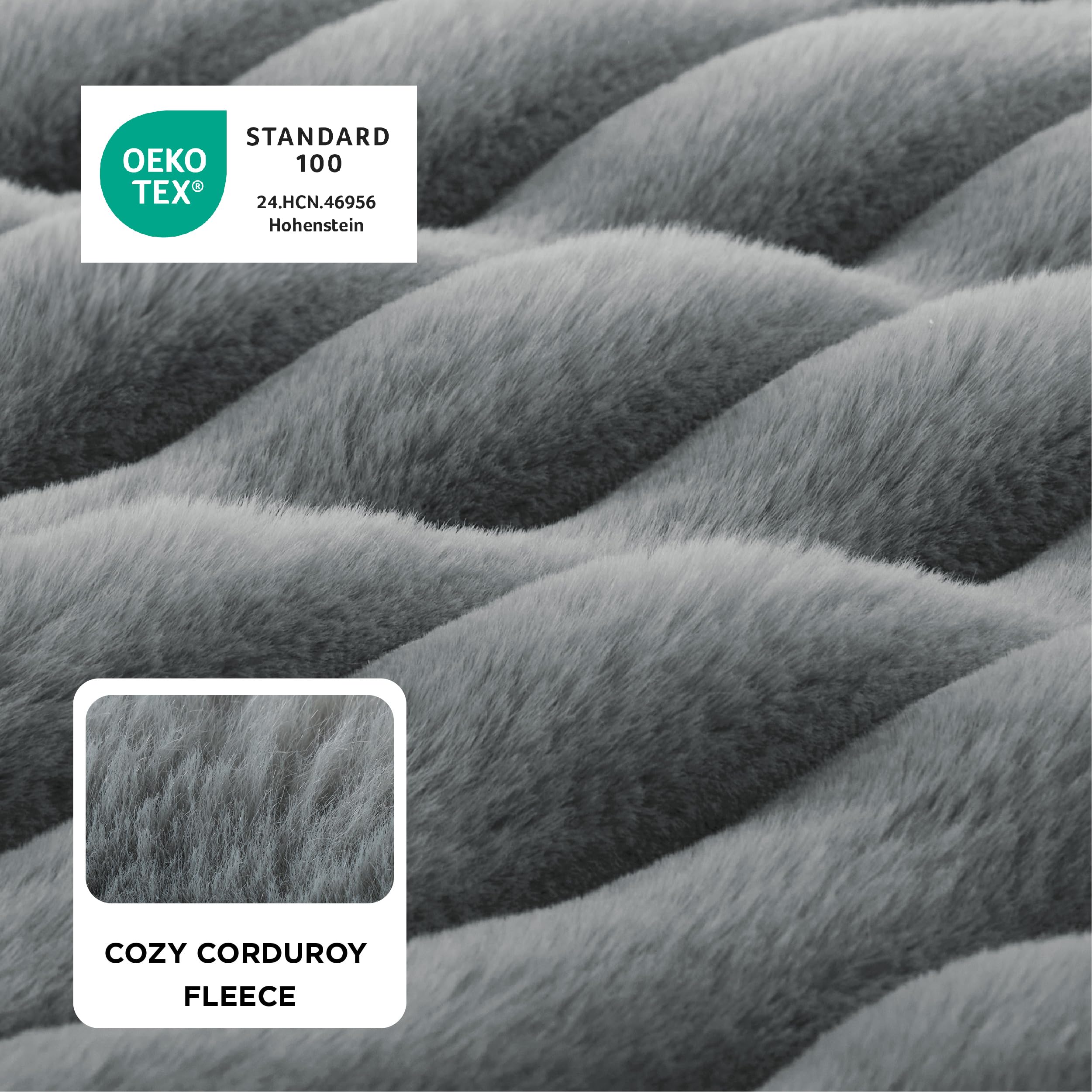 Bedsure ComfyFleece espuma-memoria-perro-soporte articulaciones para sueño reparador.