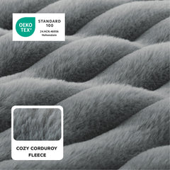 Bedsure ComfyFleece espuma-memoria-perro-soporte articulaciones para sueño reparador.