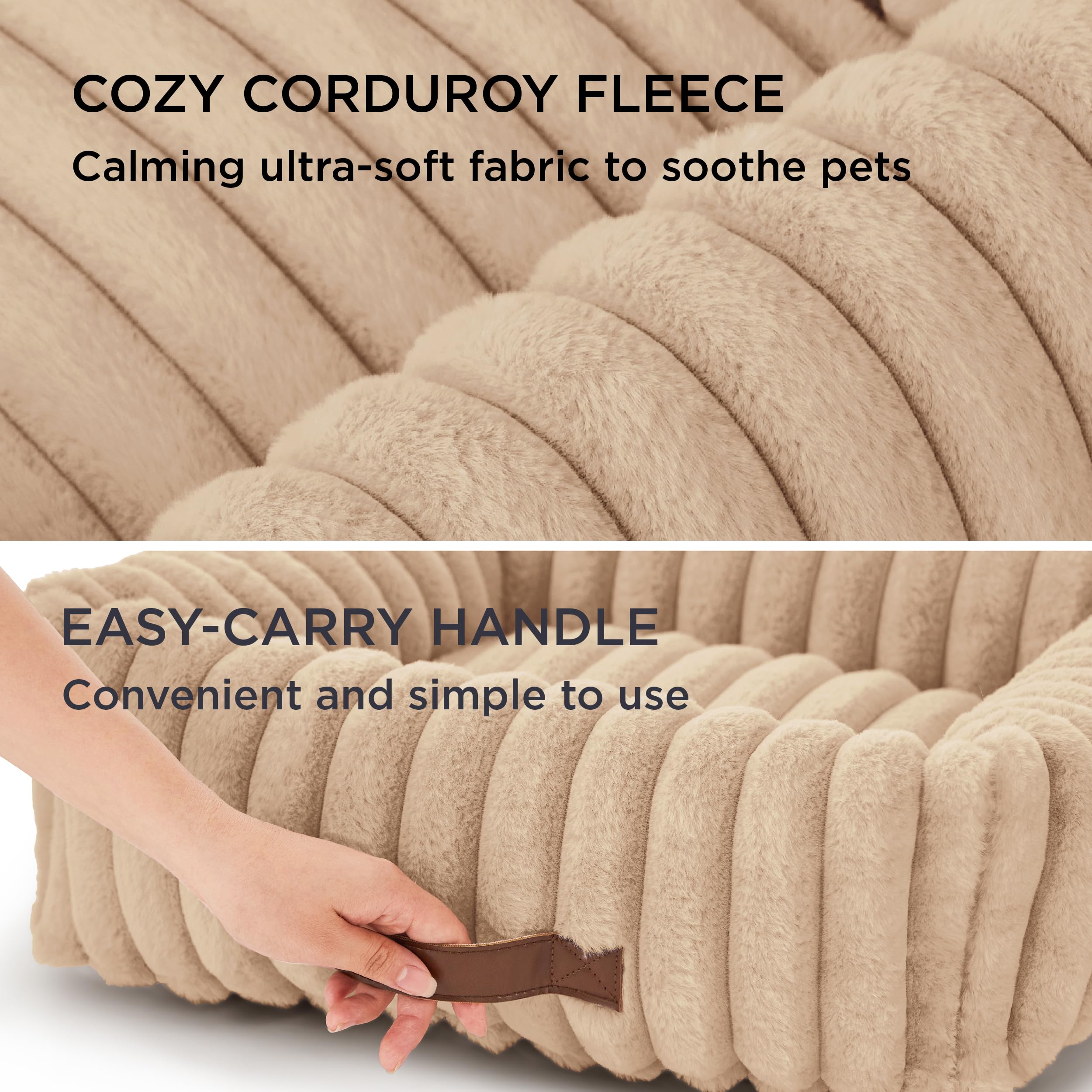 Bedsure ComfyFleece funda removible lavable para limpieza rápida.