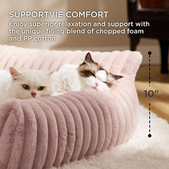 Bedsure ComfyFleece, relleno espuma y fibra para equilibrio entre soporte y confort.