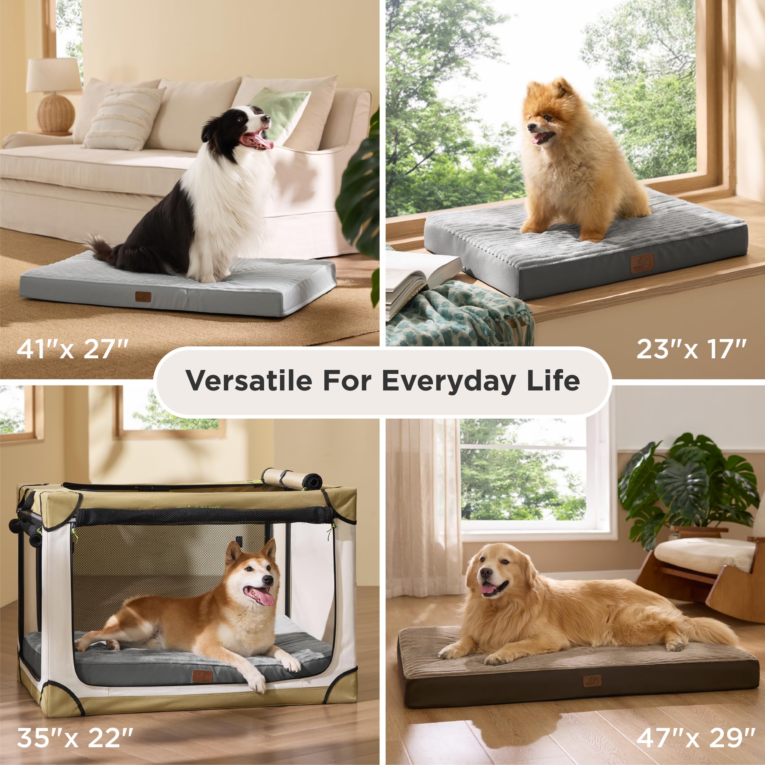 Bedsure ComfyFleece Uso versátil en casa, jaula o viaje para mayor comodidad del perro