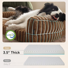 Bedsure espuma egg-crate distribuye peso para sueño relajante.