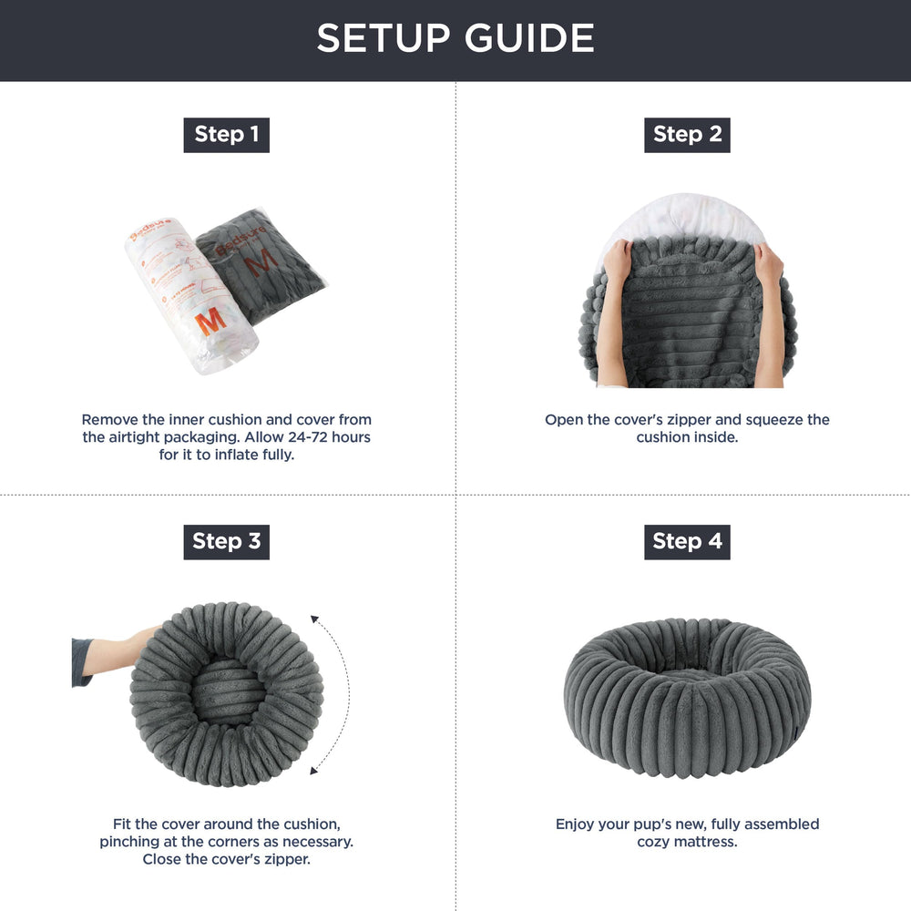 Bedsure ComfyFleece: interior de espuma picada y poliéster para comodidad duradera.