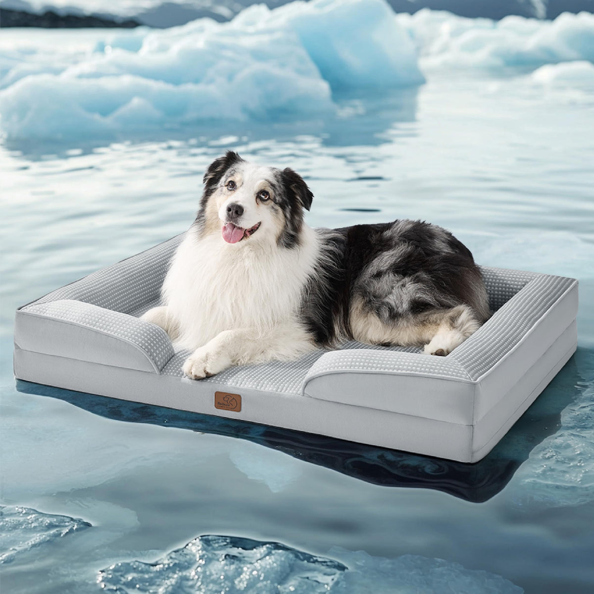 Bedsure L Plus – cama para perros grandes con enfriamiento suave, ideal para días calurosos.