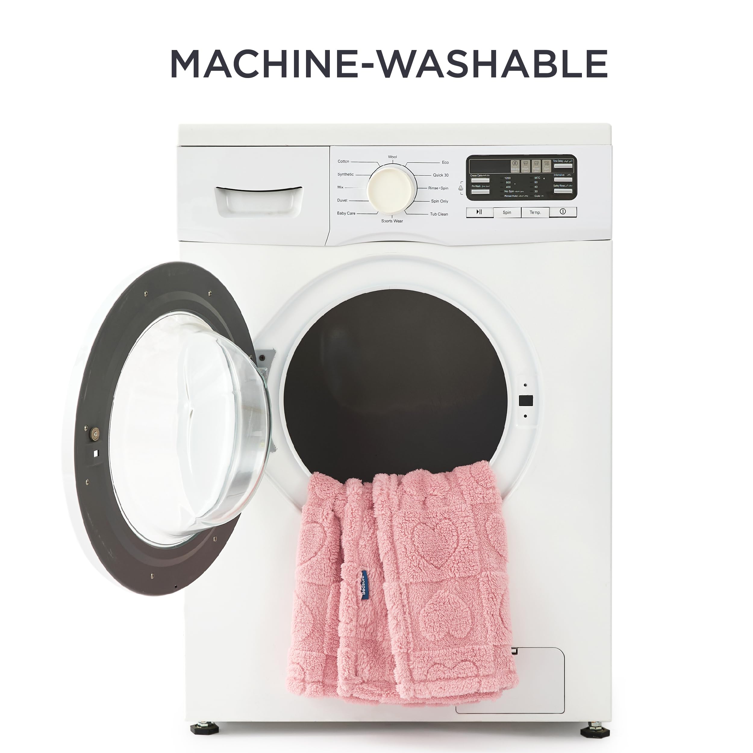 Bedsure manta para cama de mascotas rosa, toque cálido.