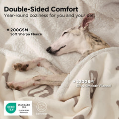 Bedsure manta doble cara sherpa y flannel ofrece confort reversible