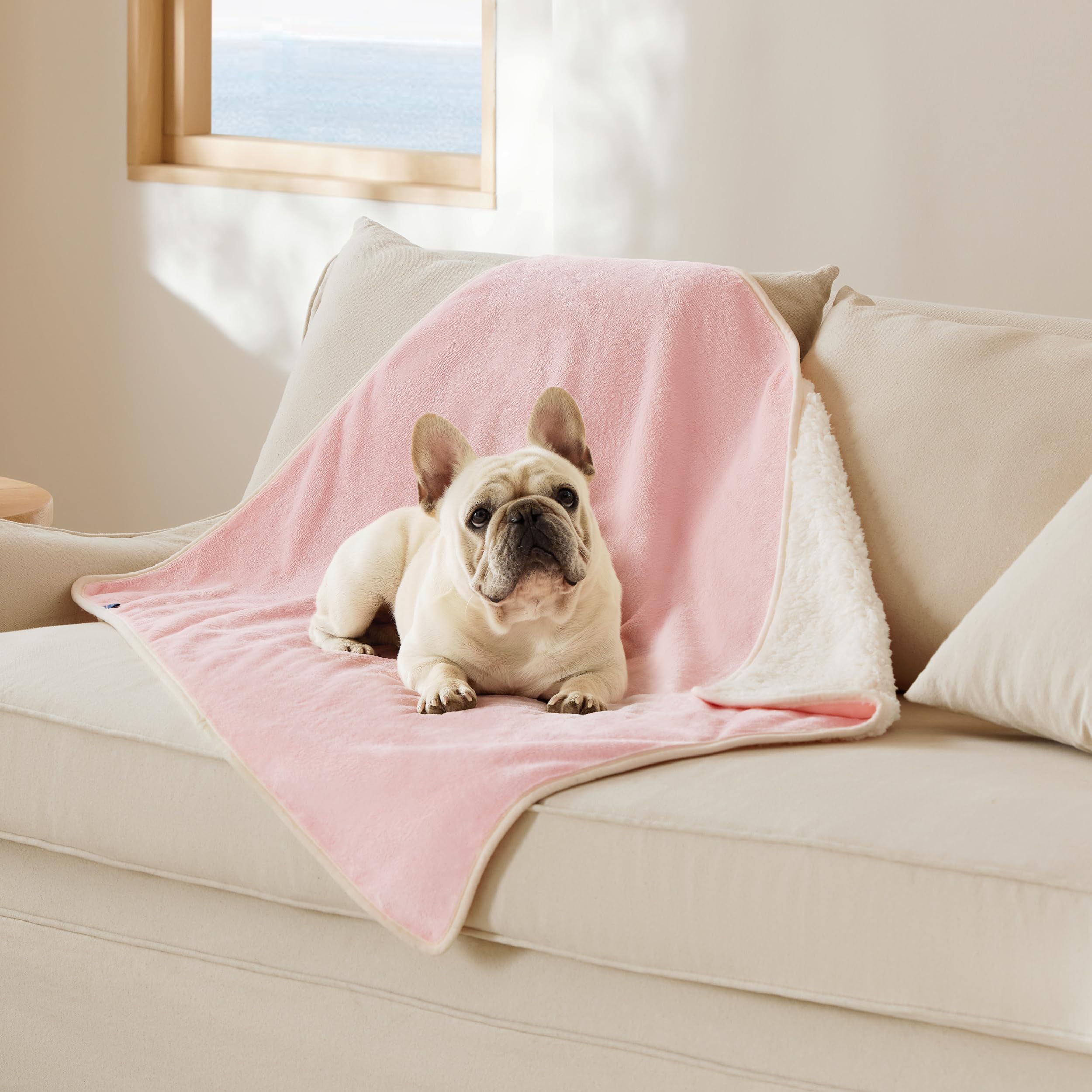Bedsure manta para gatos impermeable rosa protege sofá y mantiene seco