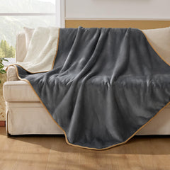 Bedsure manta impermeable para perro XL, frente gris protege el sofá.