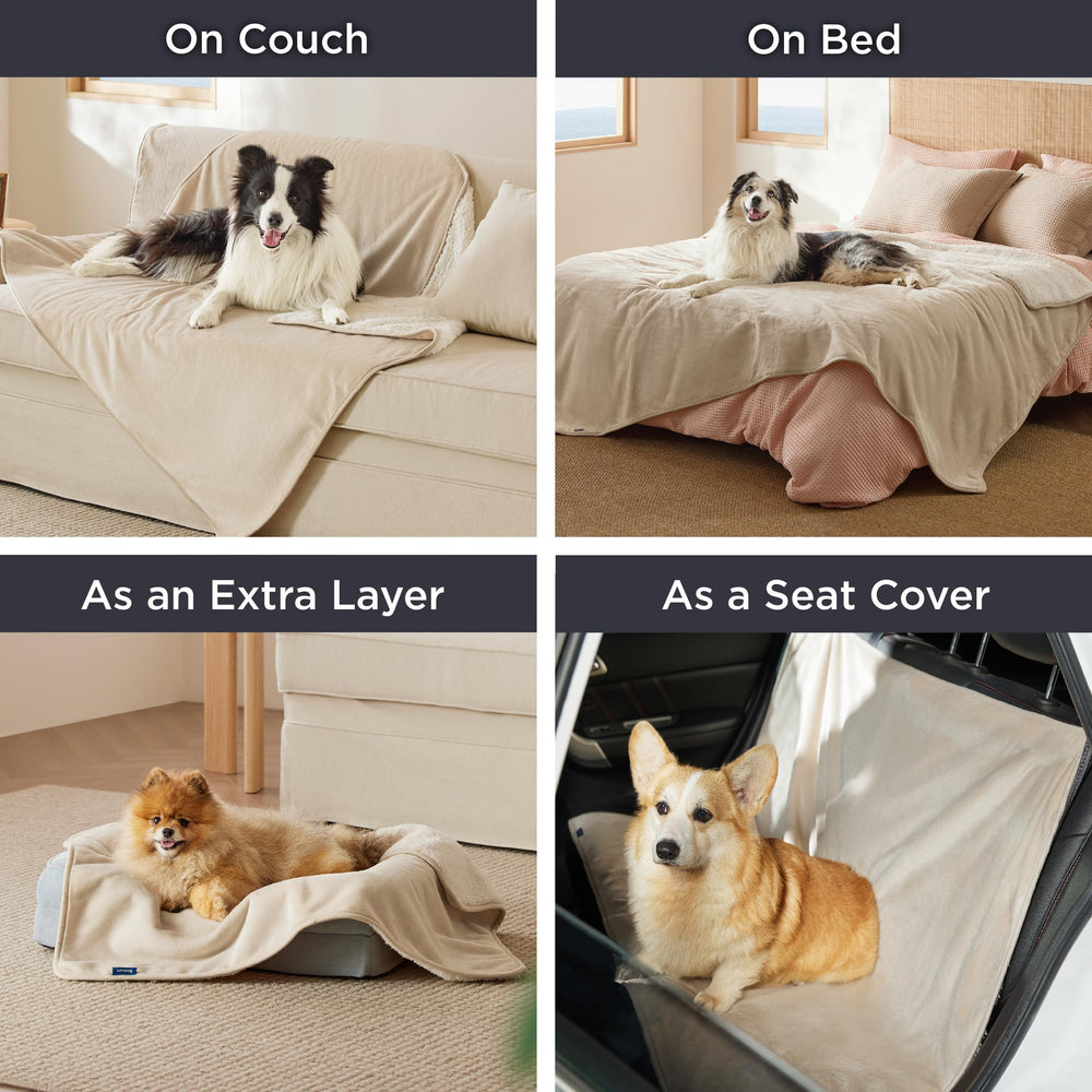 Bedsure manta-para-perro-grande tamano ideal para cama o sofá.