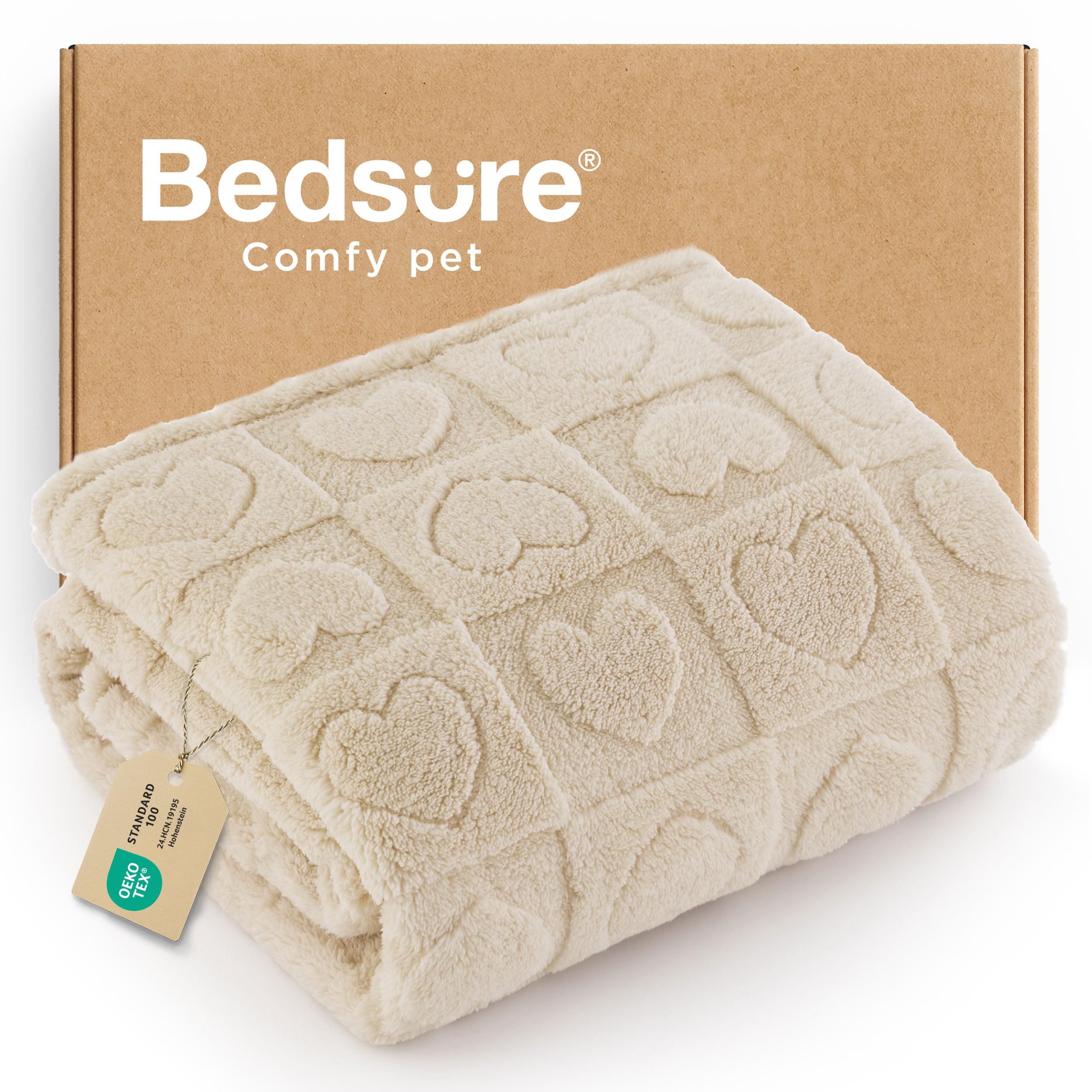 Bedsure manta perro textura felpa coral, suave para descansar cómodamente