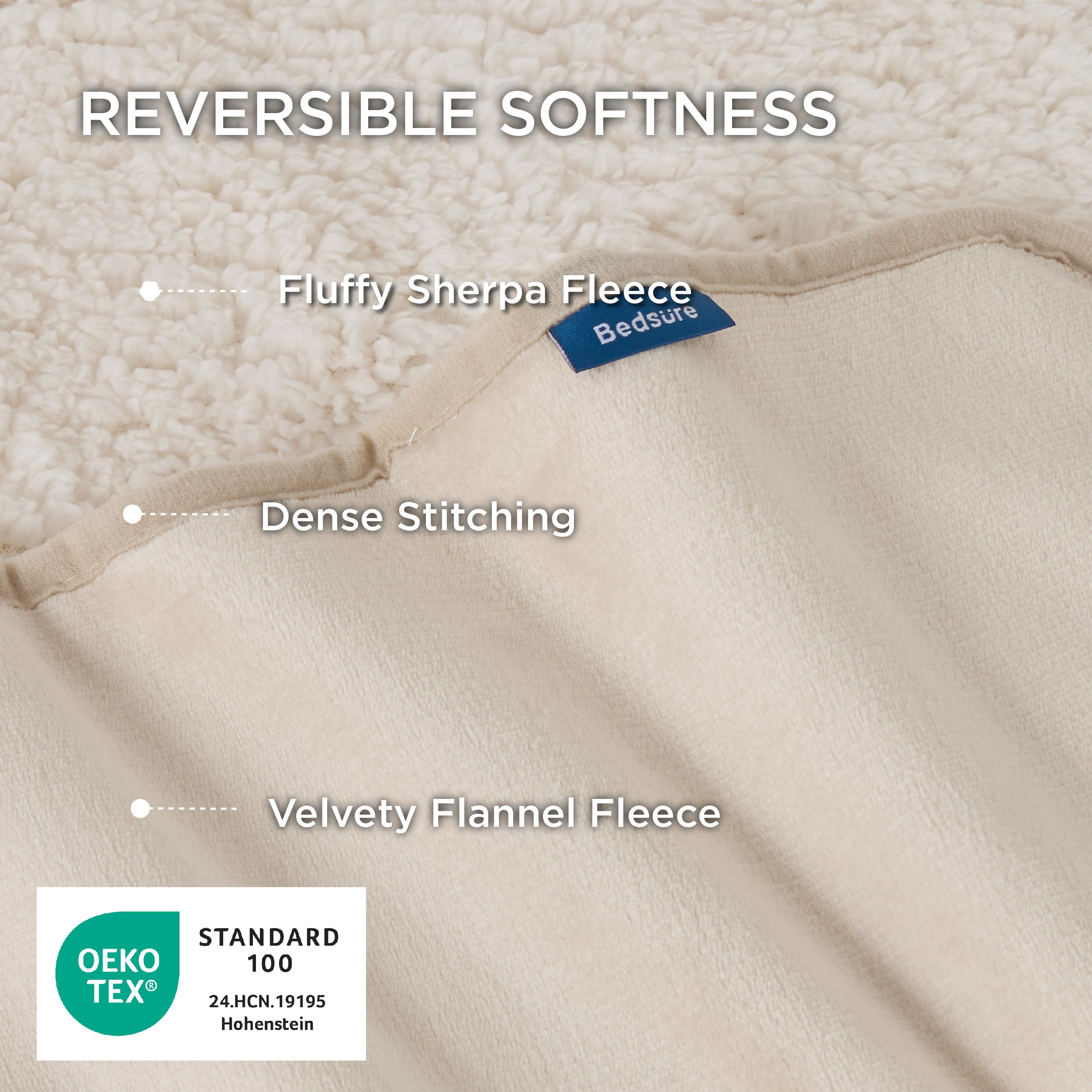 Bedsure manta protección de sofá crema ideal para muebles.