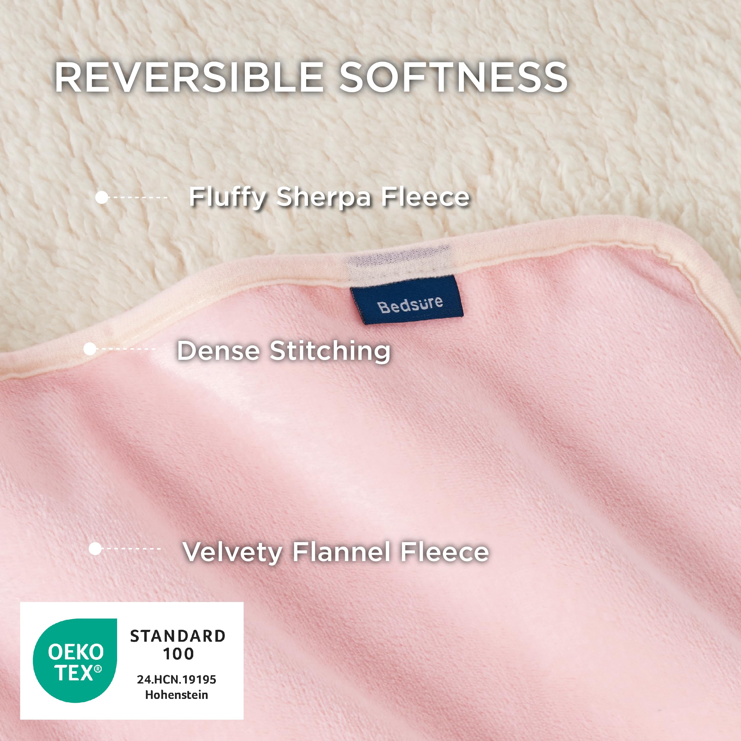 Bedsure manta protección sofá rosa evita manchas y pelusas