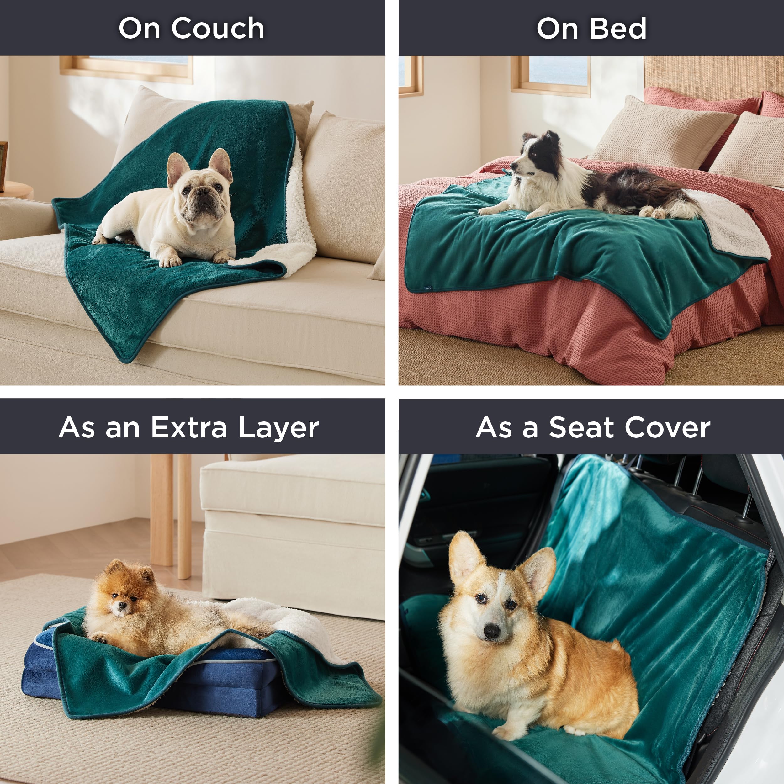 Bedsure manta tamaño reina 90x86, perfecta para camas grandes y mascotas.