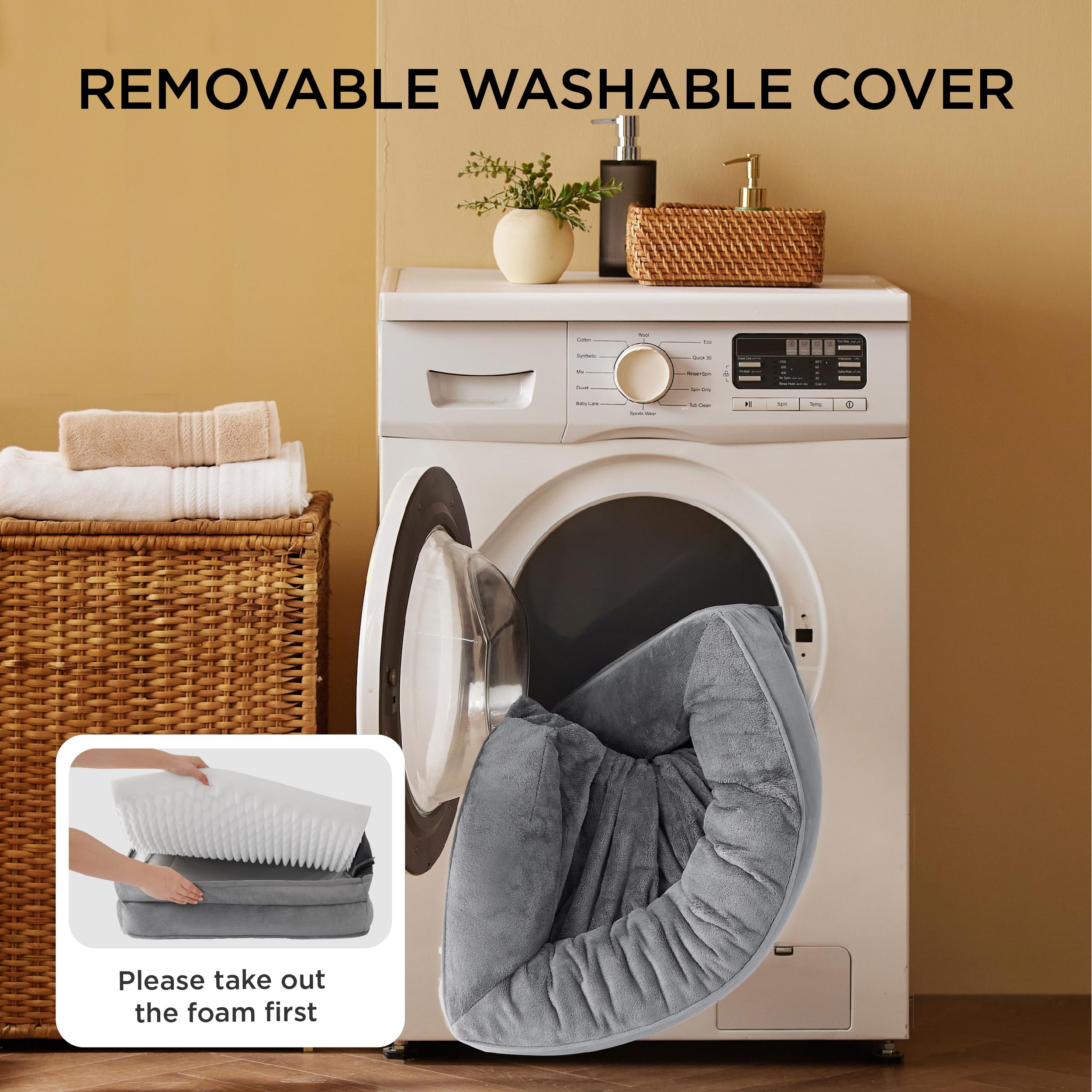 Bedsure revestimiento-felpa-suave-cama-perro añade tacto agradable al reposo.