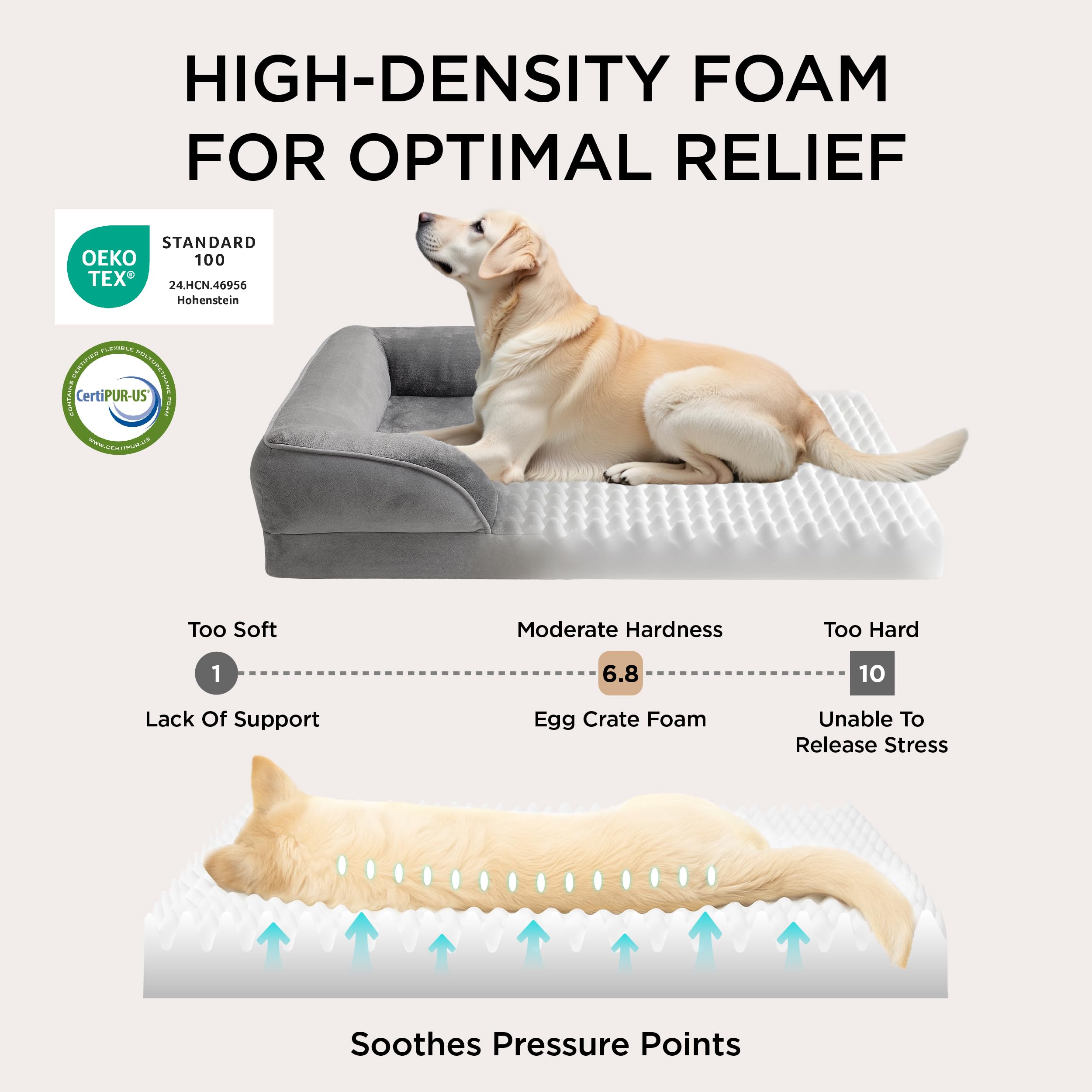Bedsure superficie-antideslizante-cama-perro evita deslizamientos durante la siesta.