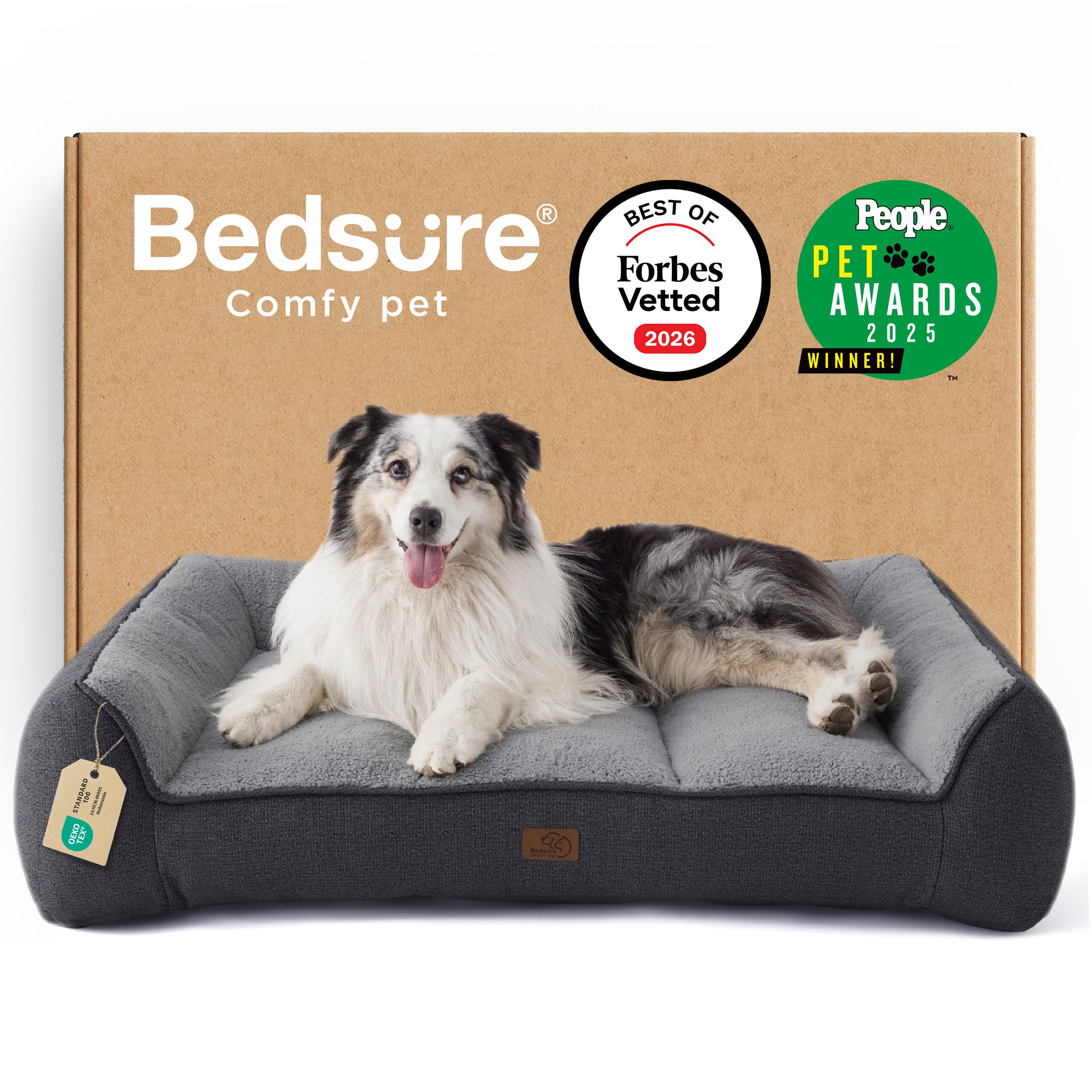 Bedsure SupportMax XL, cama ortopédica para perros grandes, soporte estable para articulaciones.