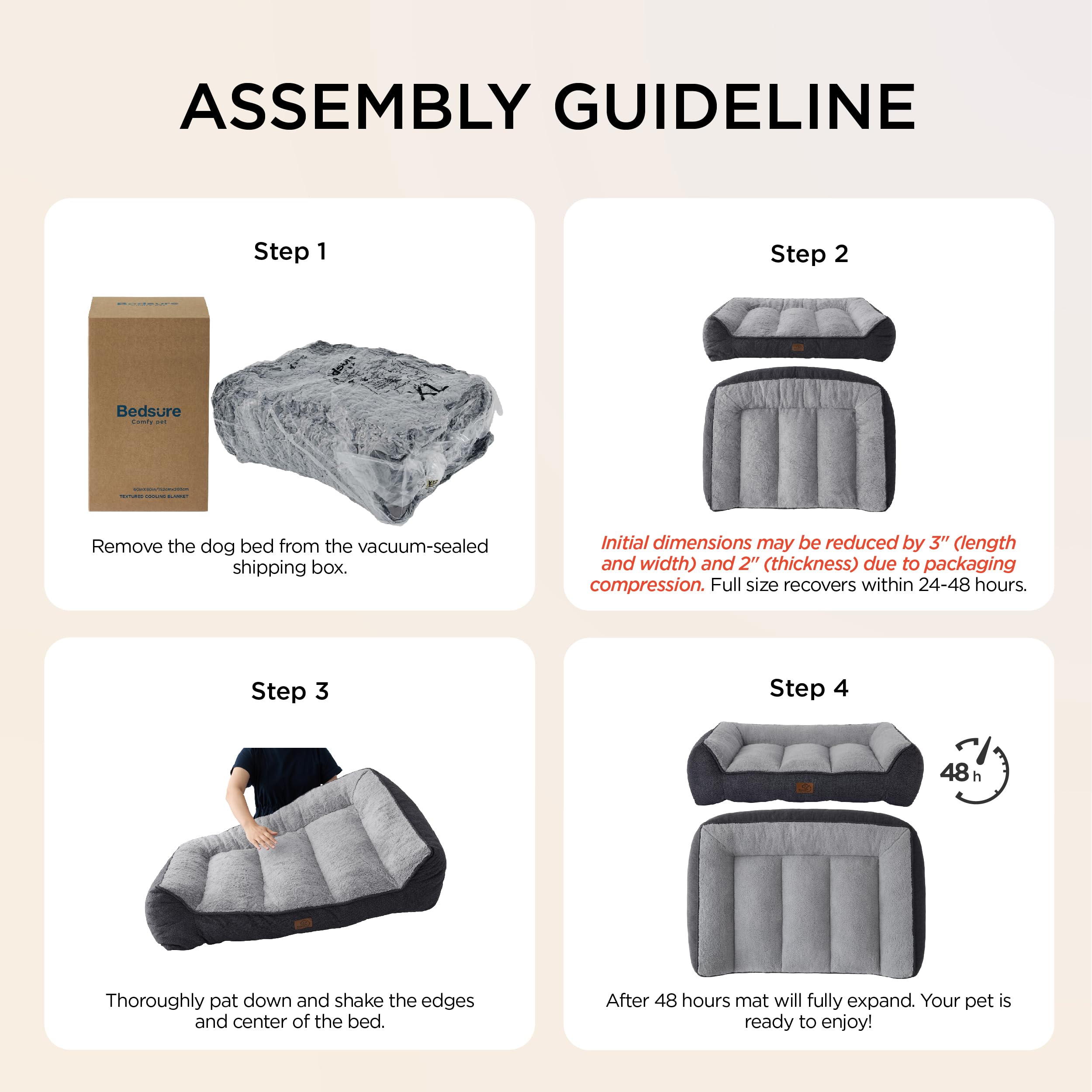 Bedsure SupportMax XL, certificado OEKO-TEX para materiales seguros.