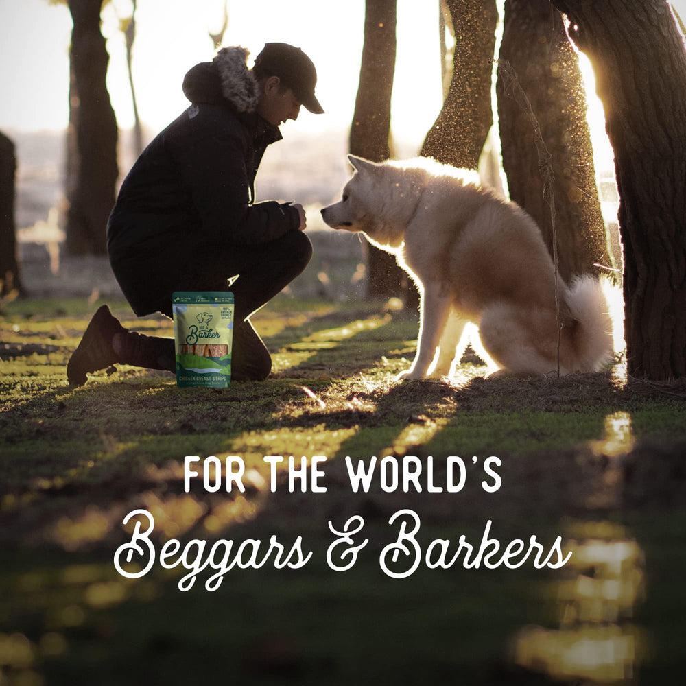 Beg & Barker hechos en Estados Unidos, jerky de pollo de calidad.