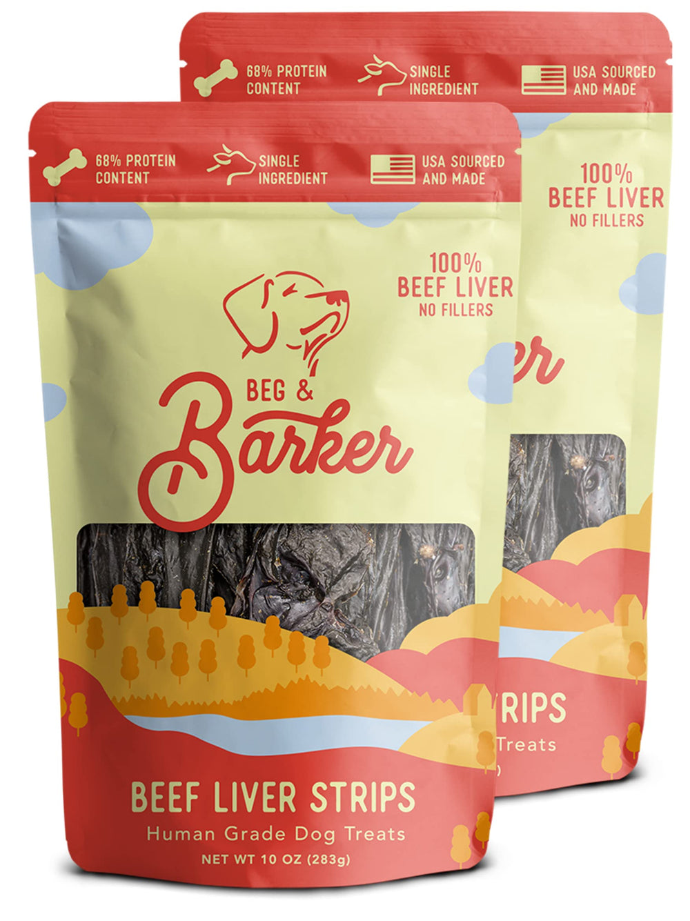 Beg & Barker higado de res seco para perros, premio ideal para entrenar
