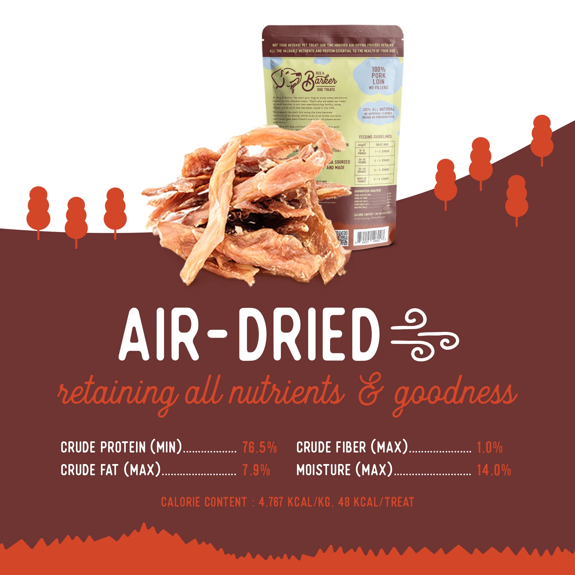 Premio para entrenamiento con jerky de cerdo Beg & Barker